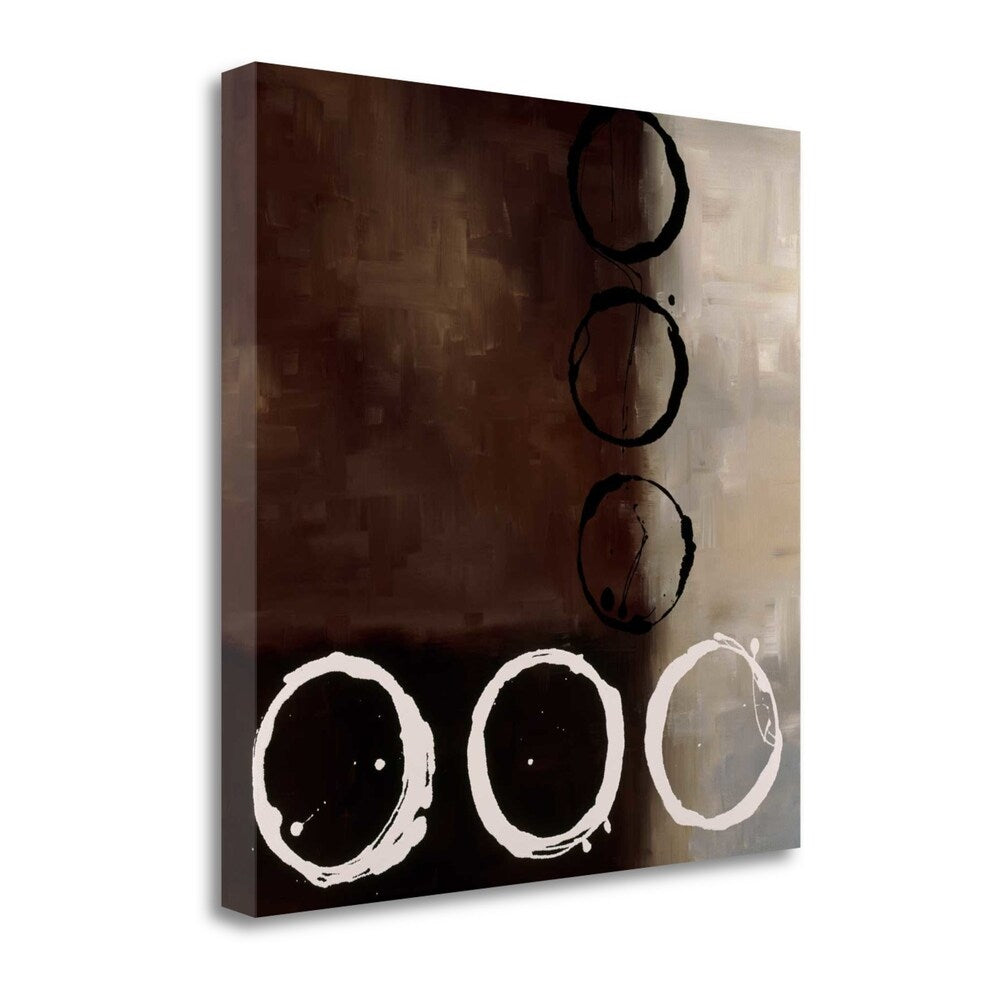 Beige Circles II By Laurie Maitland - Premium Giclee Art Print on Gallery Wrapped Canvas, Ready to Hang Wall Decor for Living Room, Bedroom & Office