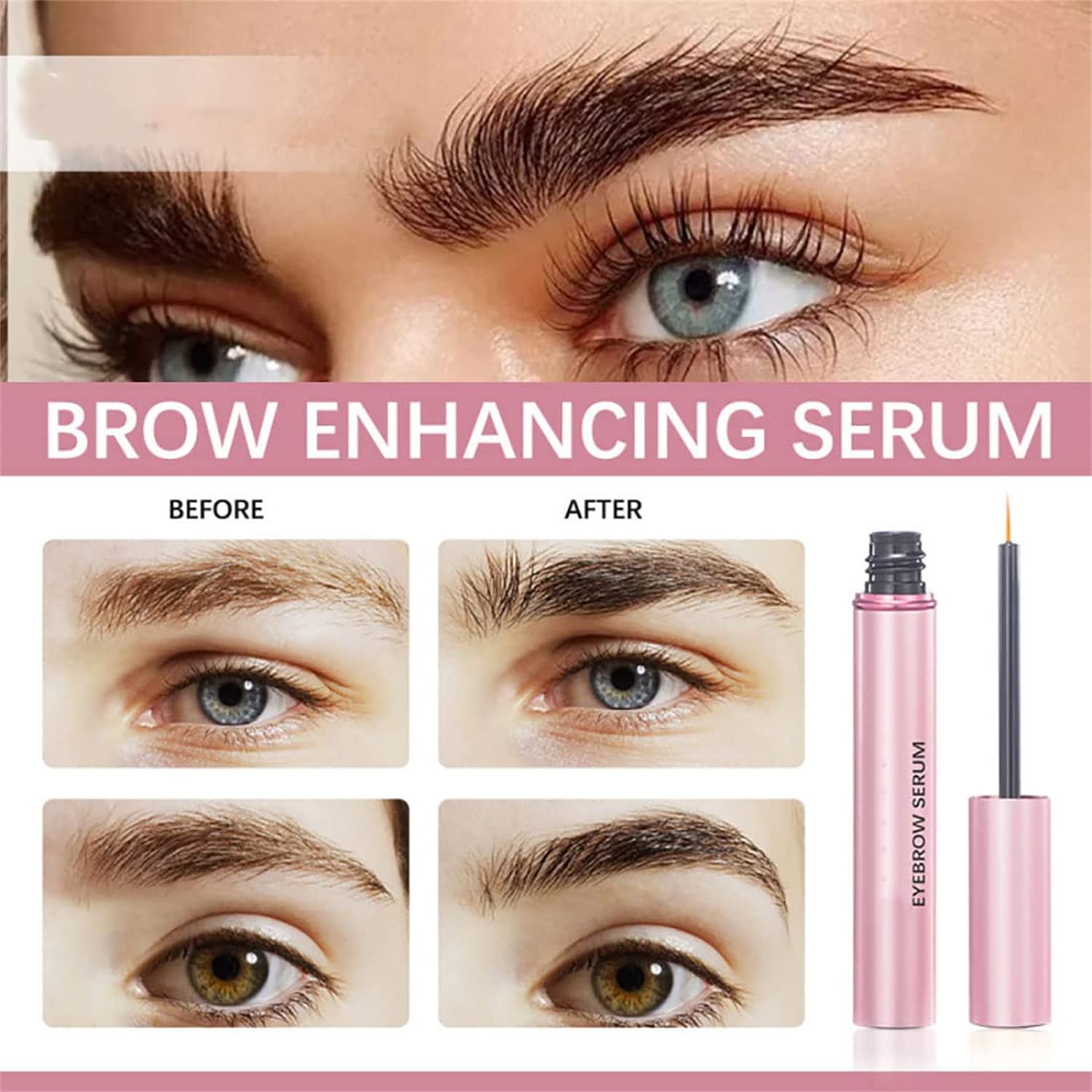 Enteriya Eyelash Growth Serum & Eyebrow Enhancer - 3 Pack for Fuller, Longer & Stronger Lashes & Brows | Natural Lash Serum with Advanced Formula | Perfect for Nighttime Care & Special Occasions