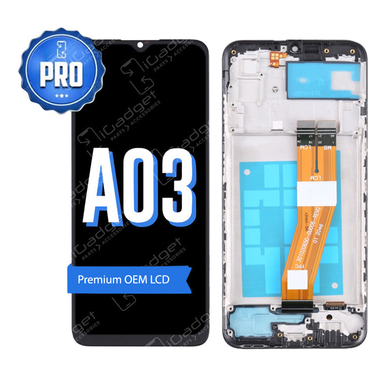 Samsung Galaxy A03 LCD Screen Replacement with Digitizer & Middle Frame - OEM Quality | Perfect for DIY Phone Repairs & Screen Fixes