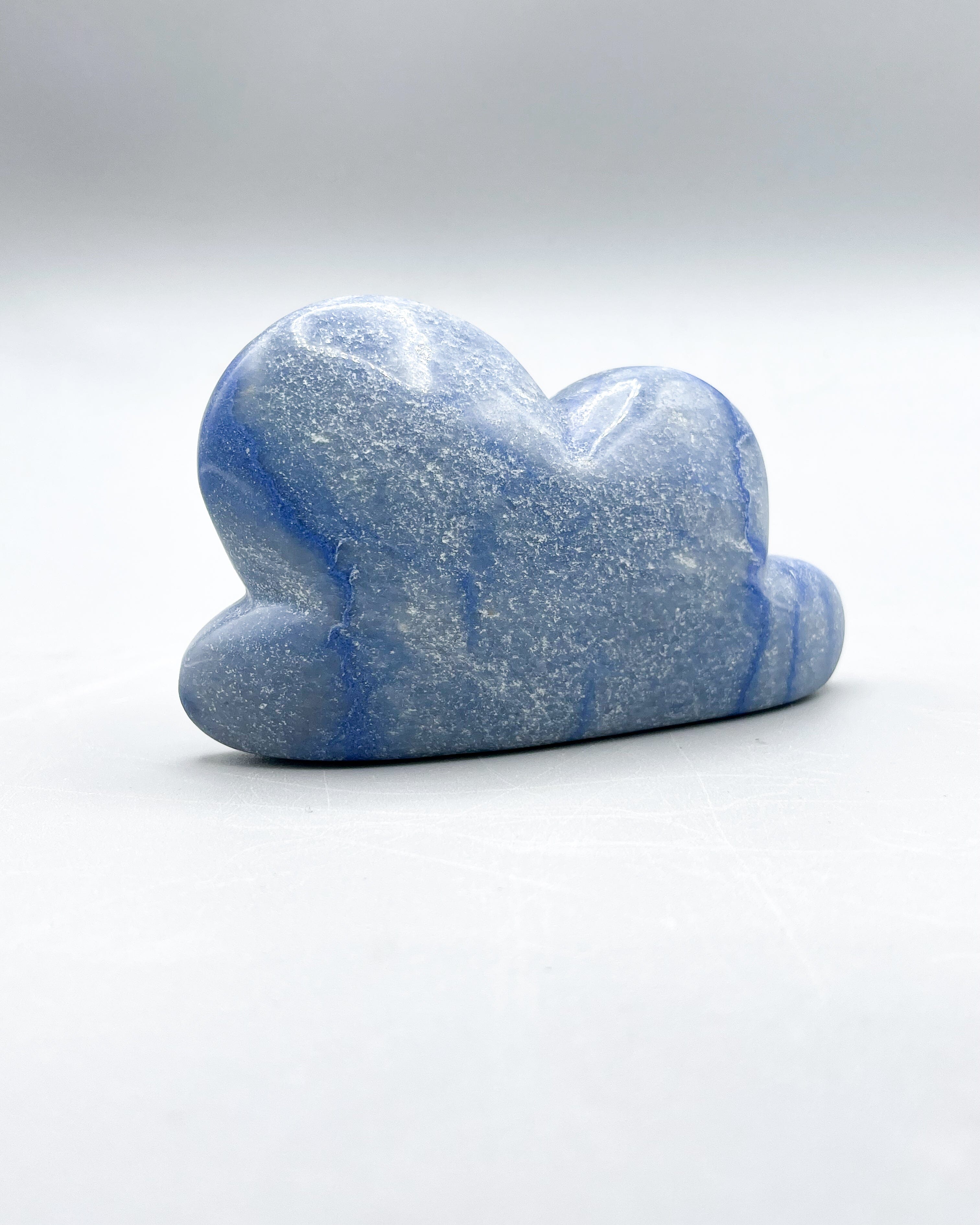 Blue Quartz Crystal Cloud Carving - Handcrafted Spiritual Decor for Home, Office & Meditation Spaces | Feng Shui & Healing Stone Gift