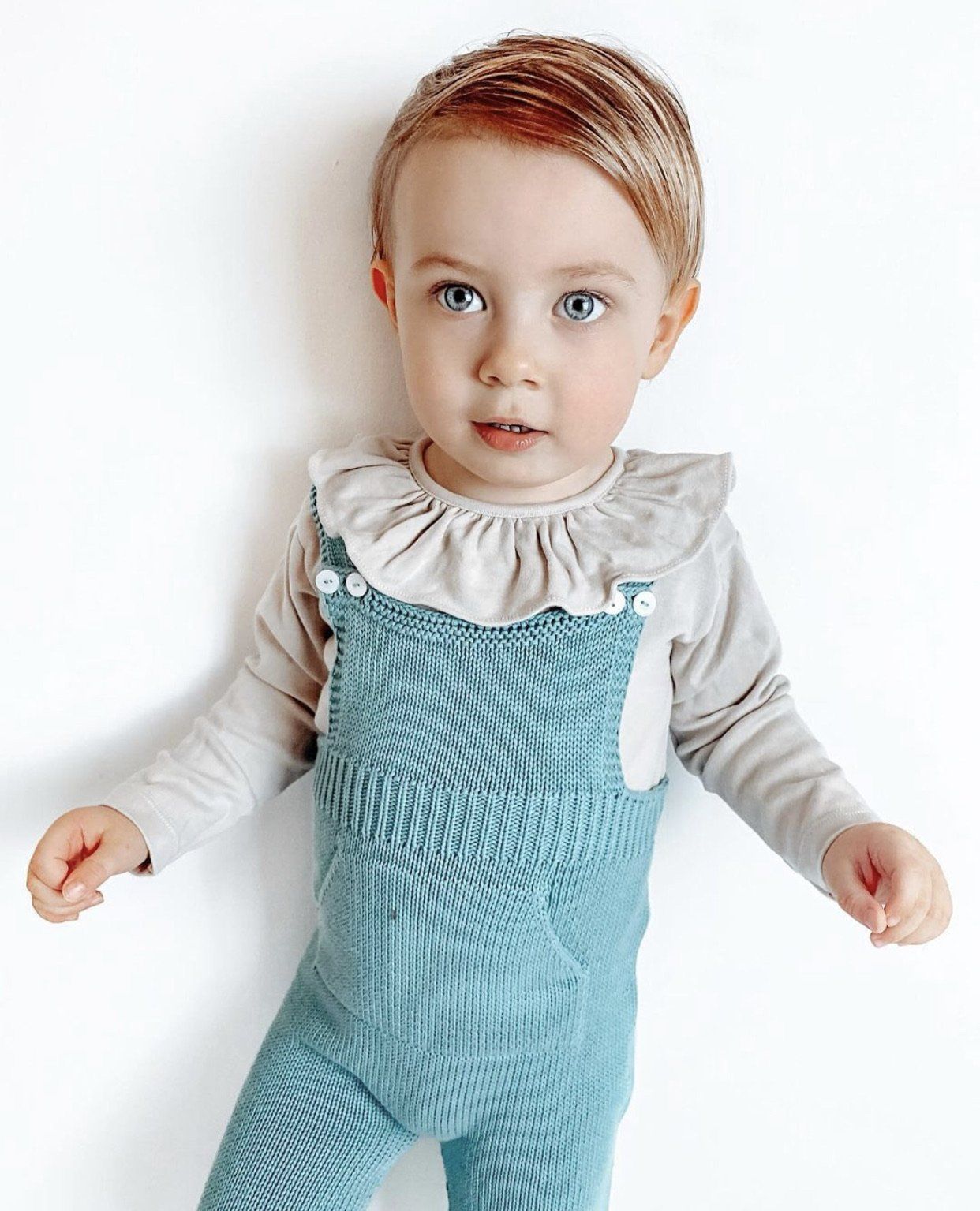 Leo Knitted Dungarees - Soft Stretchy Baby Overalls for Boys & Girls | Comfortable Playtime & Nursery Outfit | Perfect for Crawling, Playdates & Photo Shoots