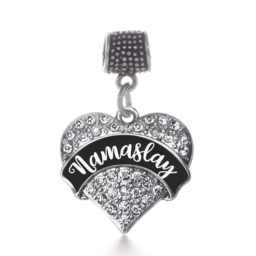 Inspired Silver - Sterling Silver Pave Heart Charm Bracelet with Cubic Zirconia | Elegant Jewelry Gift for Women, Valentine's Day, Anniversary & Special Occasions