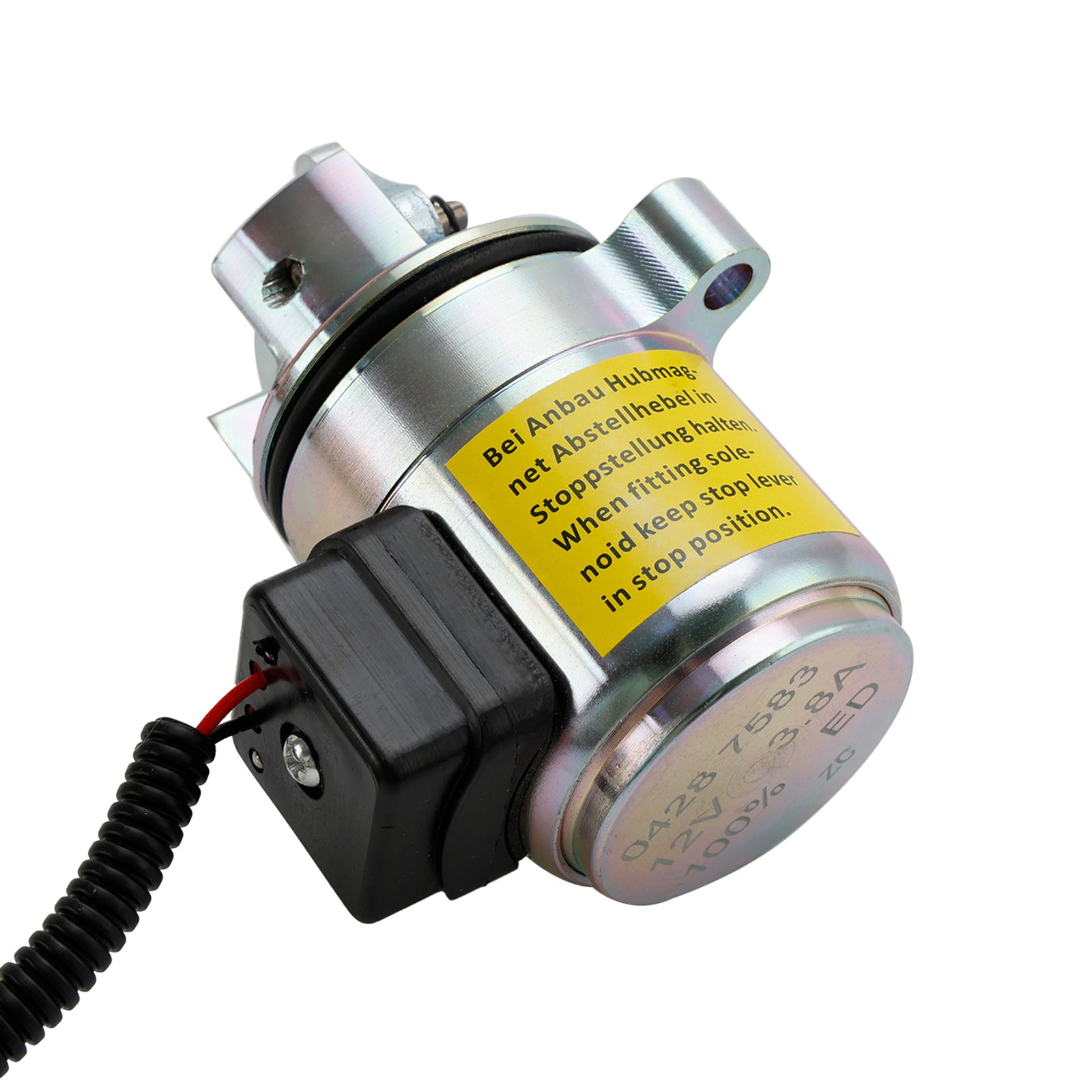12V Fuel Shutoff Solenoid Valve Compatible with Deutz 1011 2011 Engines - Replacement Part for Tractor, Generator & Heavy Equipment