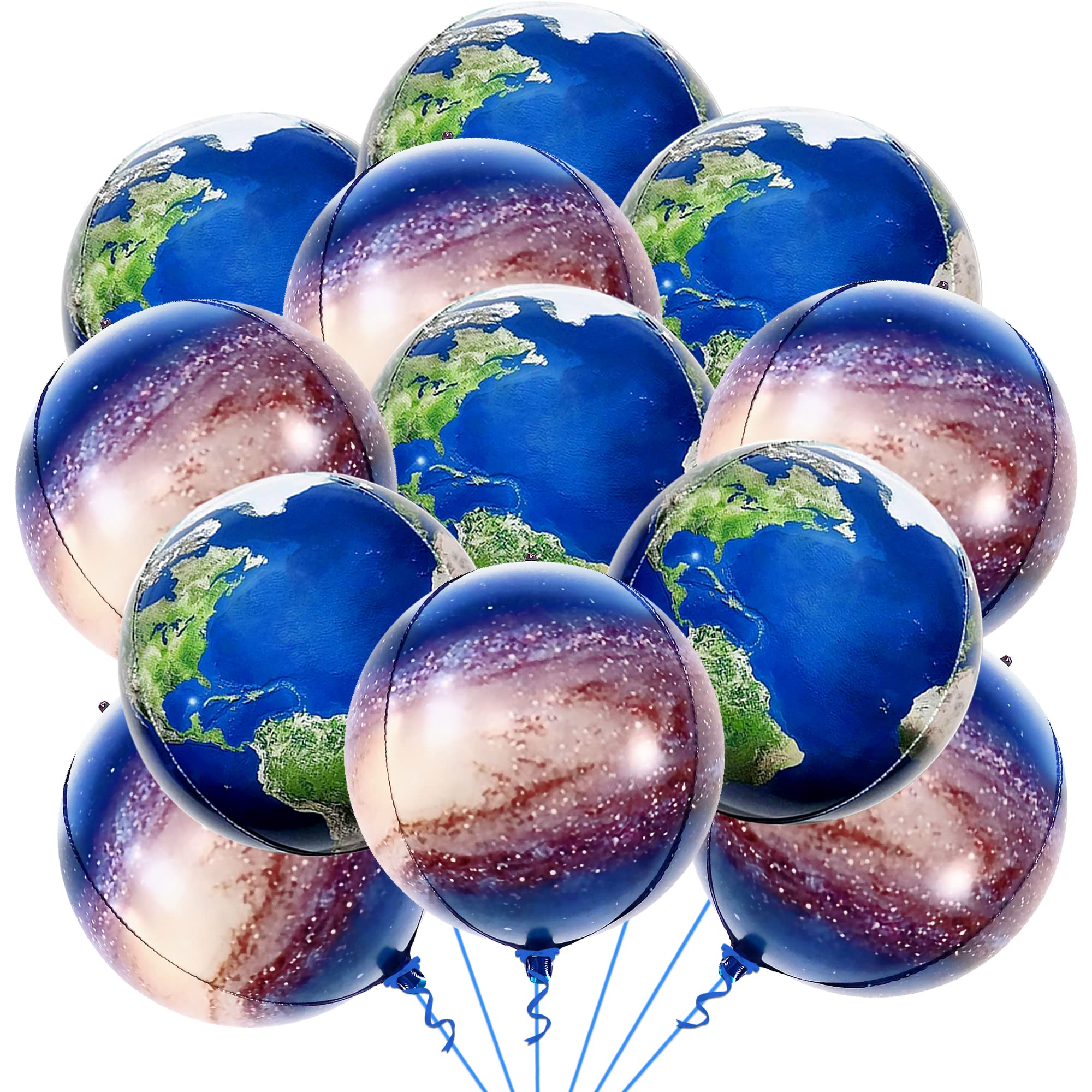18-Piece Galaxy & Earth Balloon Set - 22 Inch Space-Themed Party Decorations for Travel, Back to School, Galaxy Parties & Classroom Decor | Perfect for Birthday, Graduation & Themed Events
