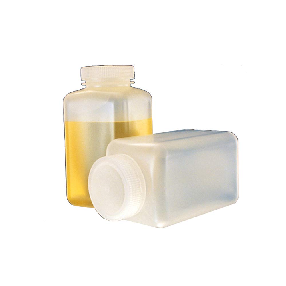 Nalgene 2110-0008 250mL Wide Mouth Square Water Bottle - BPA-Free Polypropylene (PP) - Pack of 12 - Perfect for Camping, Hiking, Gym & Outdoor Activities
