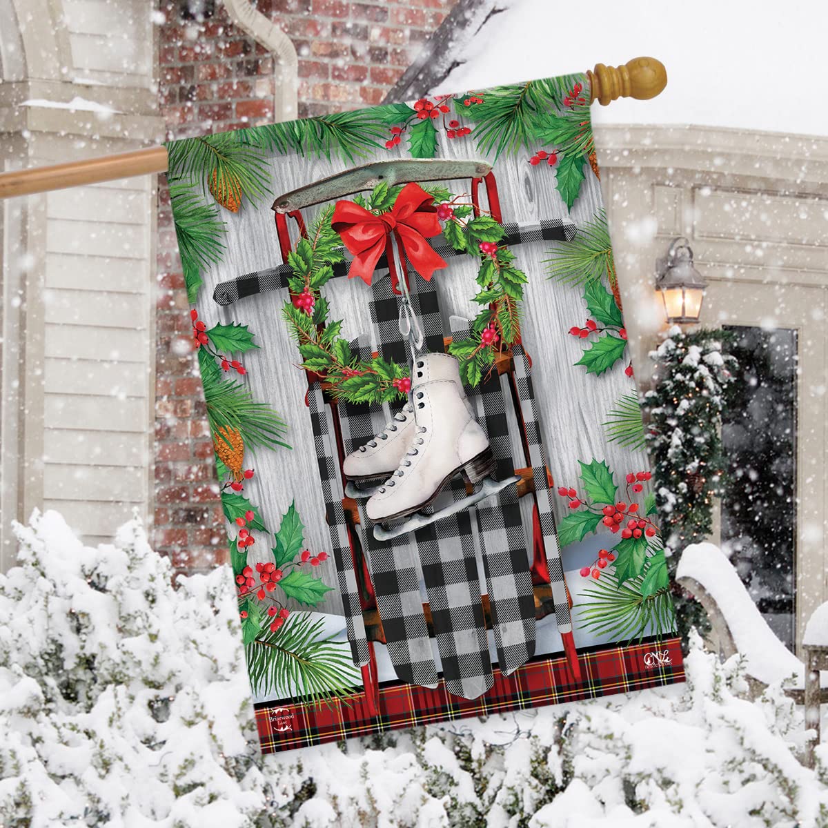 Briarwood Lane Winter Sled House Flag 28