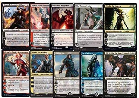 10 MTG Assorted Planeswalkers - Rare Magic: The Gathering Cards for Collectors & Deck Builders - Perfect for Game Nights, Tournaments & Gifts