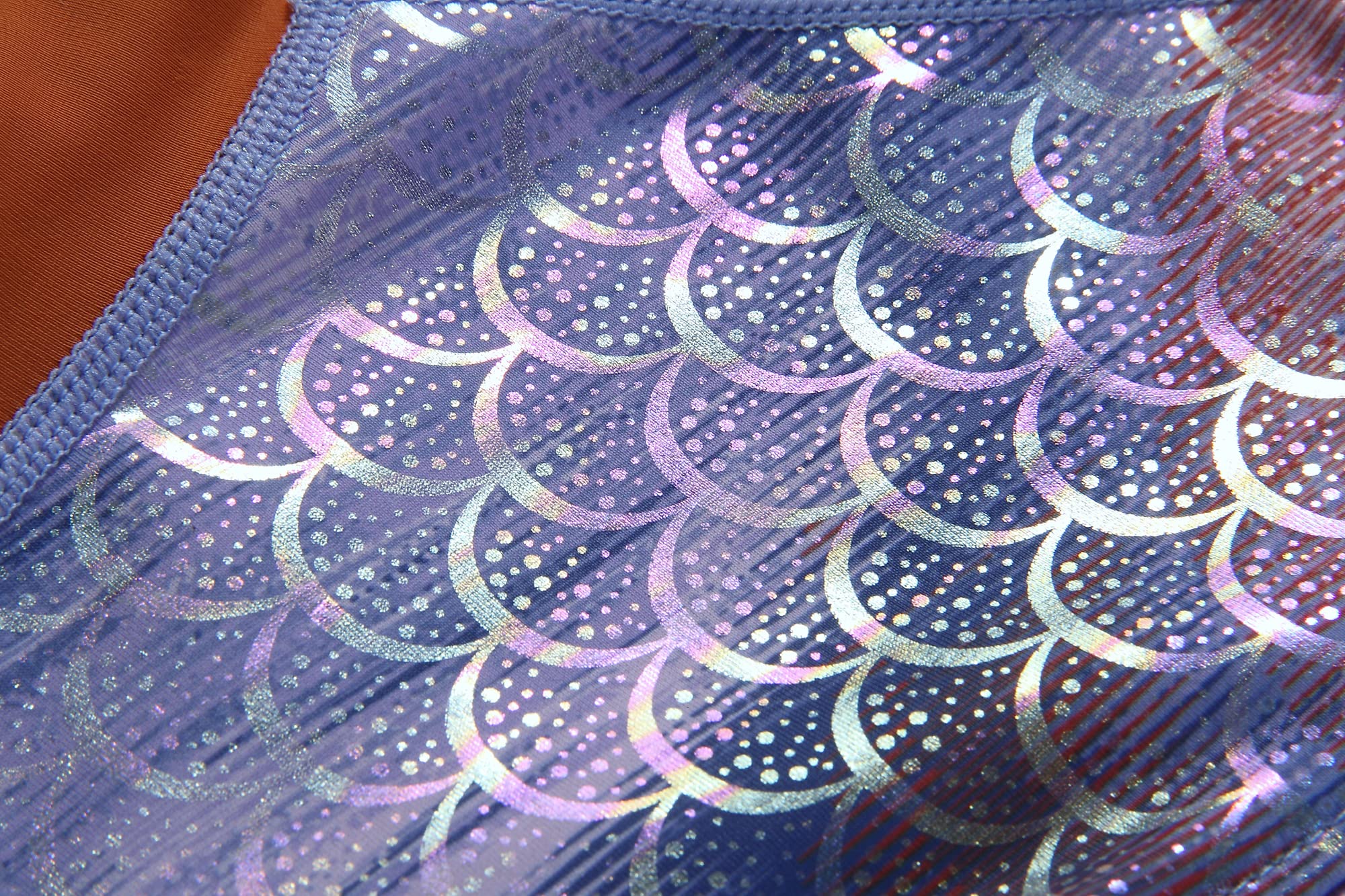 Vivobiniya Girls Long Sleeve Mermaid Swimsuit - Fish Scale Print One Piece Bathing Suit for Teens | Beach, Pool, Water Park & Summer Vacation Wear