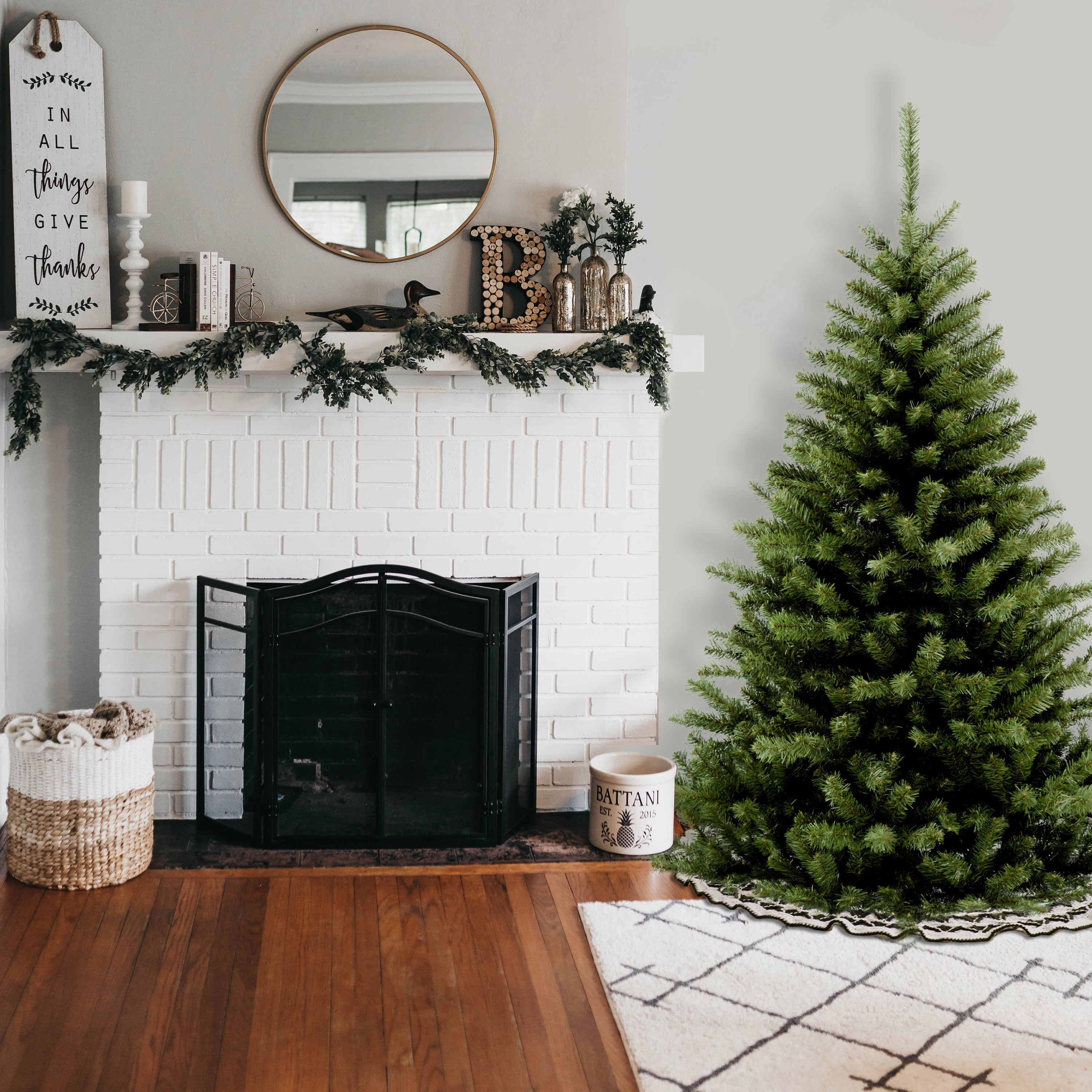6 ft. Kincaid Spruce Artificial Christmas Tree - Premium Realistic Holiday Decor for Home, Office & Party | Flocked Snow Tips & Sturdy Metal Stand
