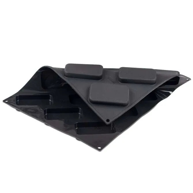 Pavoni Progetto MONO Rectangular Silicone Mold with Cutter - 12 Cavity Baking Molds for Chocolate, Candy, Soap & Resin Crafts - Perfect for Home Baking and DIY Projects