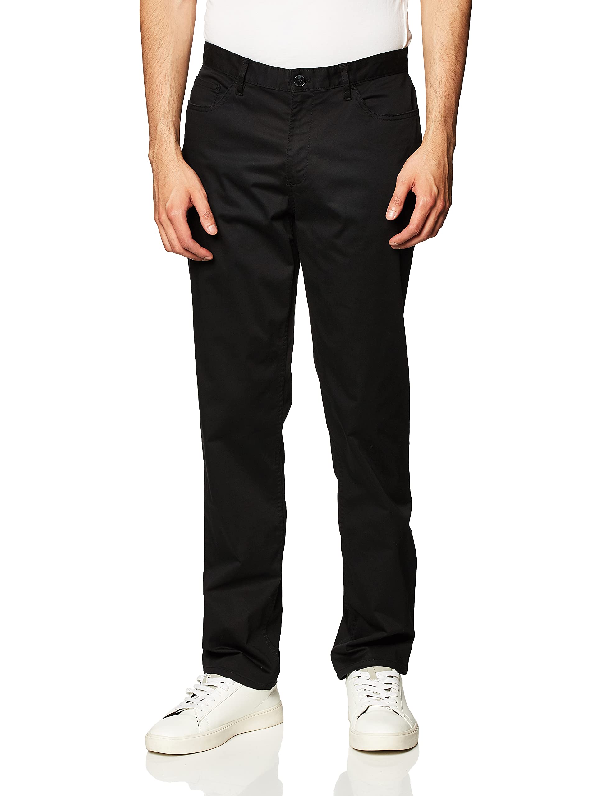 Calvin Klein Men's Stretch Sateen Casual Pants - Comfortable Slim Fit Dress Pants for Office, Travel & Everyday Wear