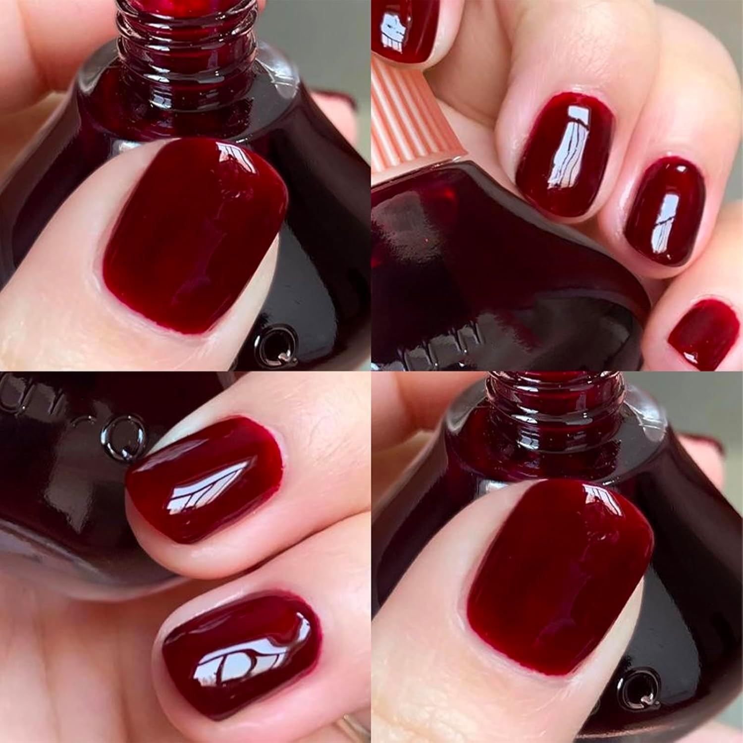 Cherry Red Nail Polish - 12ml Quick Dry Nail Lacquer for Nail Art, Long Lasting Varnish (0.41 fl oz) - Perfect for Manicures, Pedicures & Salon Nail Designs