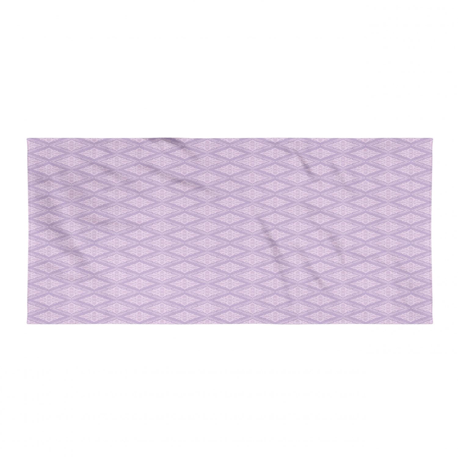 Ambesonne Antique Oriental Backpacking Towel - Quick Dry Soft Absorbent Microfiber Travel Towel for Camping, Hiking, Beach & Gym - Traditional Floral Squares Design in Mauve Lilac