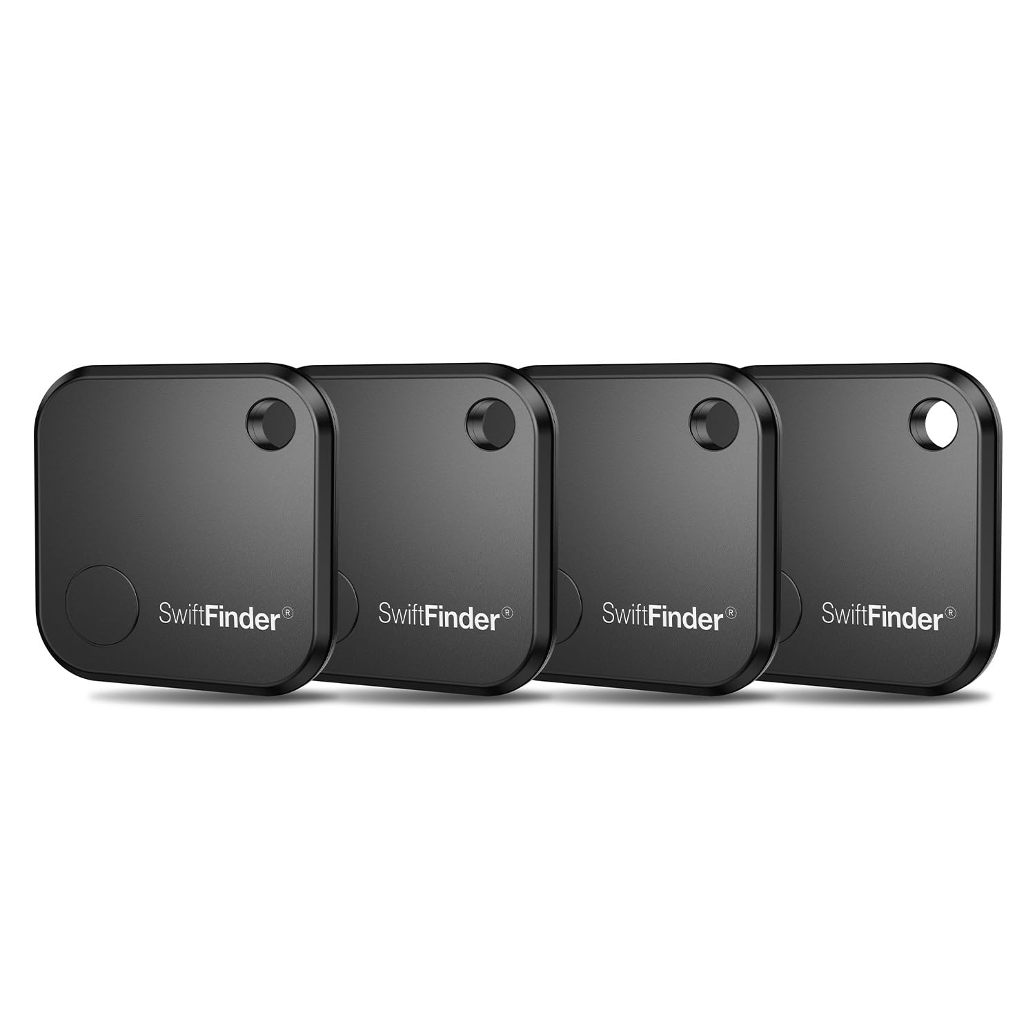 Bluetooth Tracker 4 Pack - Smart Key Finder & Item Locator for Keys, Wallets, Bags, Luggage & Pets | 300ft Range, Water Resistant, Replaceable Battery | Works with iPhone & Android | Perfect for Travel, Office & Daily Use