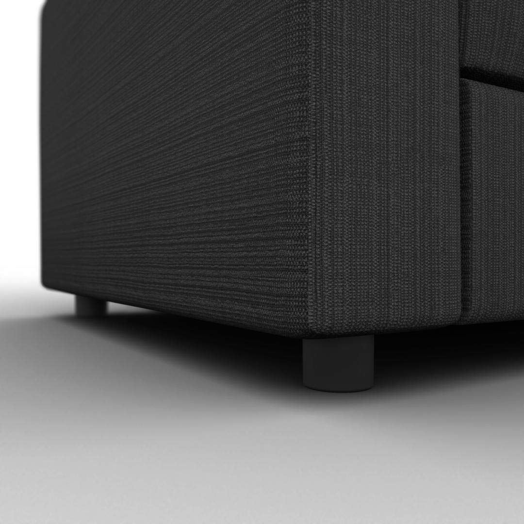 Bestar Universal Sofa for Queen Murphy Bed - No Backrest, Grey - Perfect for Small Spaces, Guest Rooms & Studio Apartments