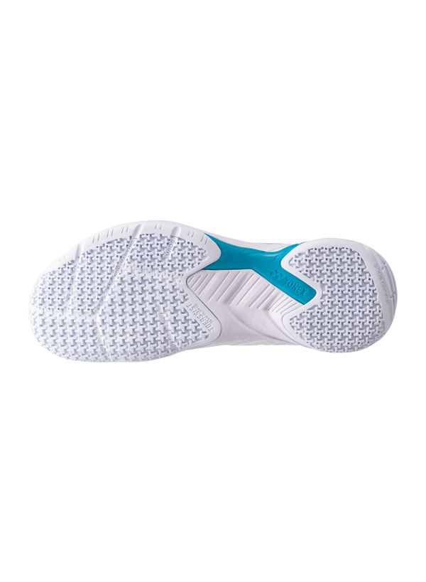 Yonex PC Cascade Accel (Wide) White/Sky Blue Badminton Shoes 2025 - Lightweight Court Shoes for Men & Women - Perfect for Indoor Badminton, Tennis & Squash Games