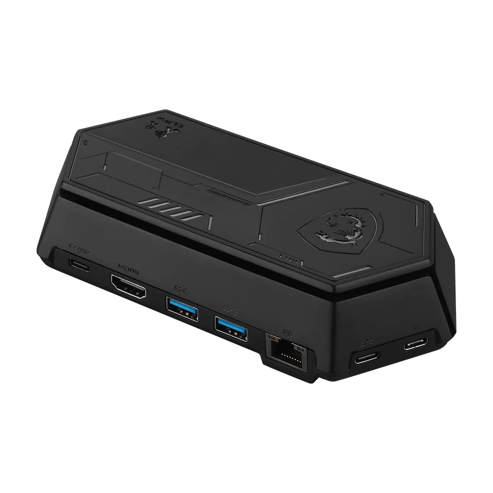 MSI Claw Docking Station with USB-C Cable - 6-in-1 USB C Hub for Gaming Laptops - HDMI, Ethernet, USB 3.0 Ports - Perfect for Home Office, Gaming Setup & Travel Accessories