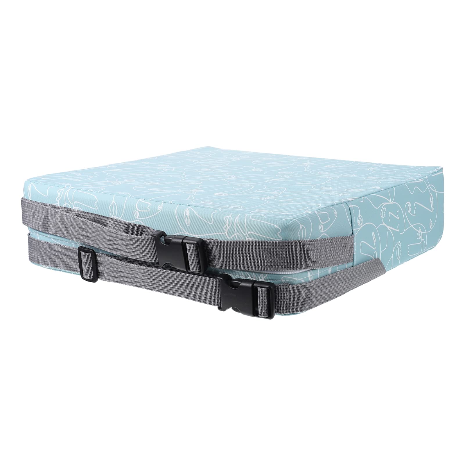 FOMIYES Kids Booster Seat Cushion - Adjustable Height Portable Chair Cushion for Toddlers & Children - Non-Slip Dining Chair Cushion (Blue) - Perfect for Home, Restaurant & Travel Use