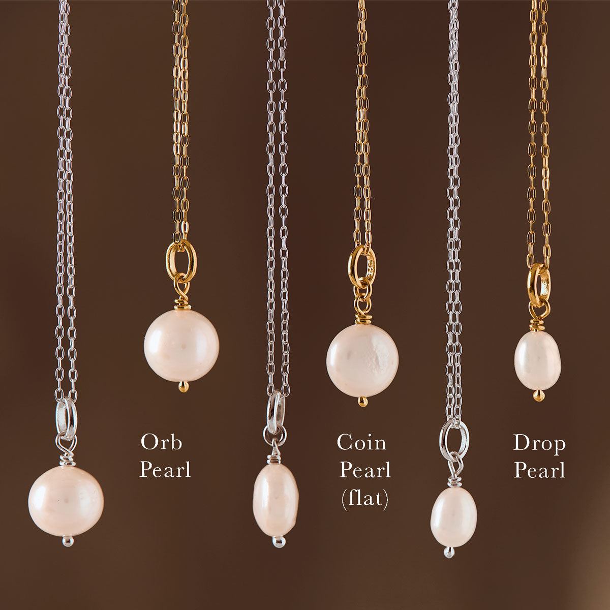 Drop Pearl Charm Gold Pendant Necklace - Elegant Jewelry for Women, Perfect for Weddings, Parties & Special Occasions