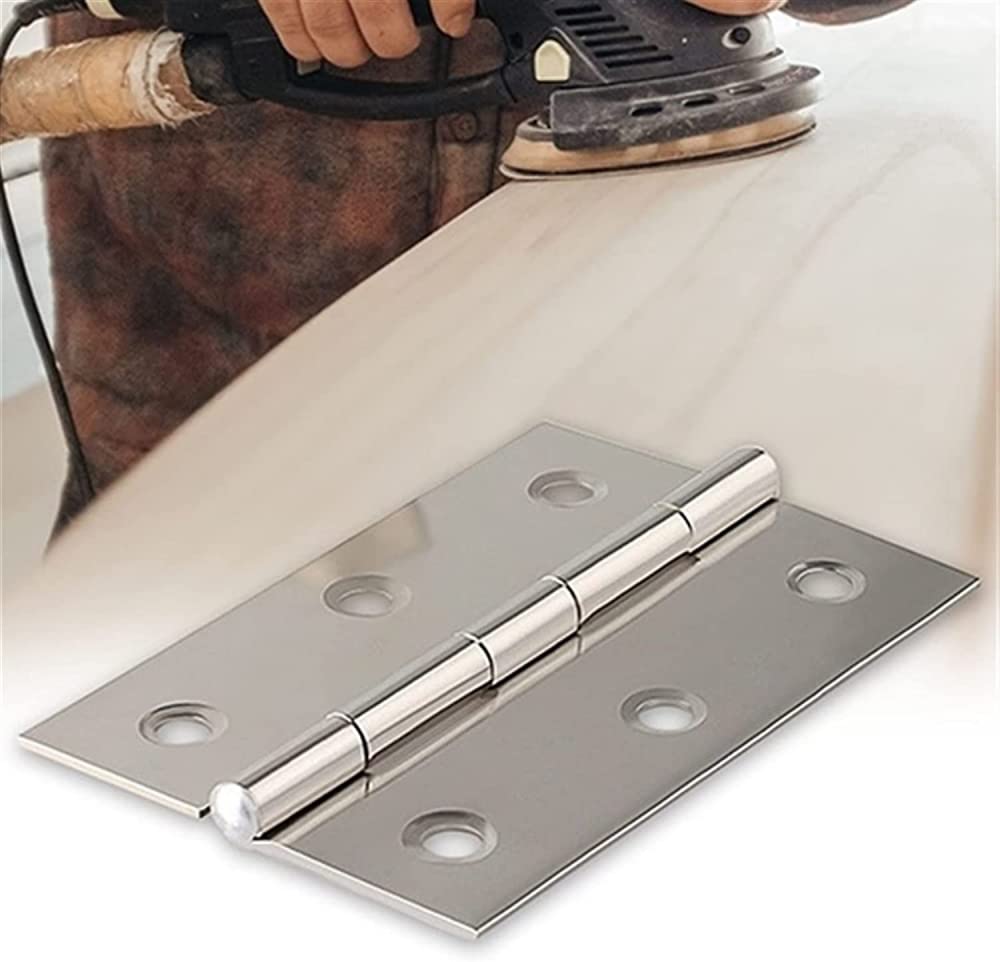 20pcs Heavy Duty Stainless Steel Door Hinges with 6 Mounting Holes - Perfect for Jewelry Box, Window Cabinet, Furniture Repair, Bookcase & Home DIY Projects - Durable Household Hardware for Smooth Door Operation