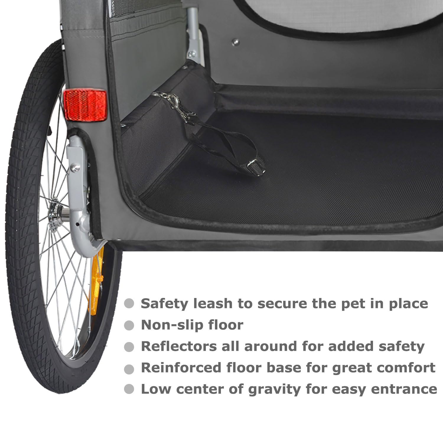 DOGGYHUT® Premium Large Dog Bike Trailer for Medium to Large Dogs - Heavy Duty 78 lbs Capacity Pet Bicycle Carrier with Low Center Gravity & Easy Fold Frame - Perfect for Cycling Adventures, Park Trips and Outdoor Exercise with Your Dog