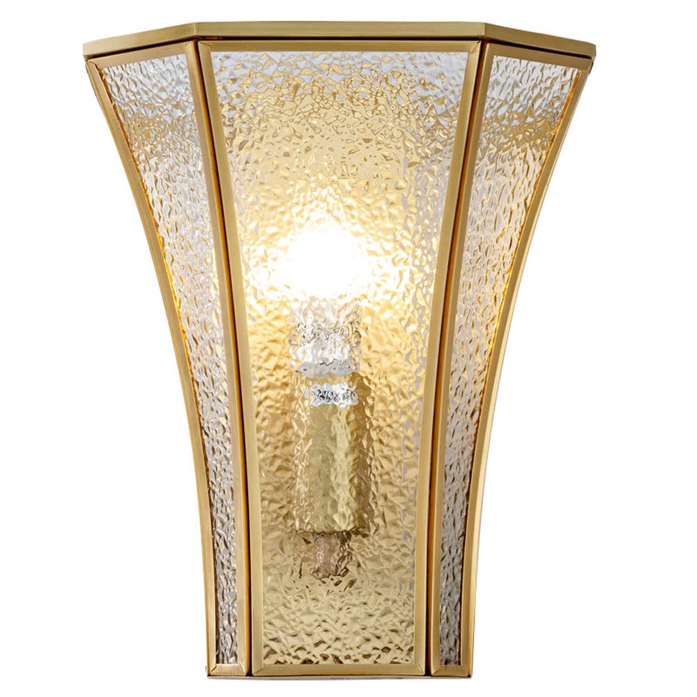 Vintage Wall Lantern Outdoor Lighting - Waterproof Copper Wall Sconce with E26 Socket for Porch, Garden, Patio & Entryway | IP44 Rated for All Weather Conditions | Perfect for Home Exterior, Courtyard and Landscape Decor