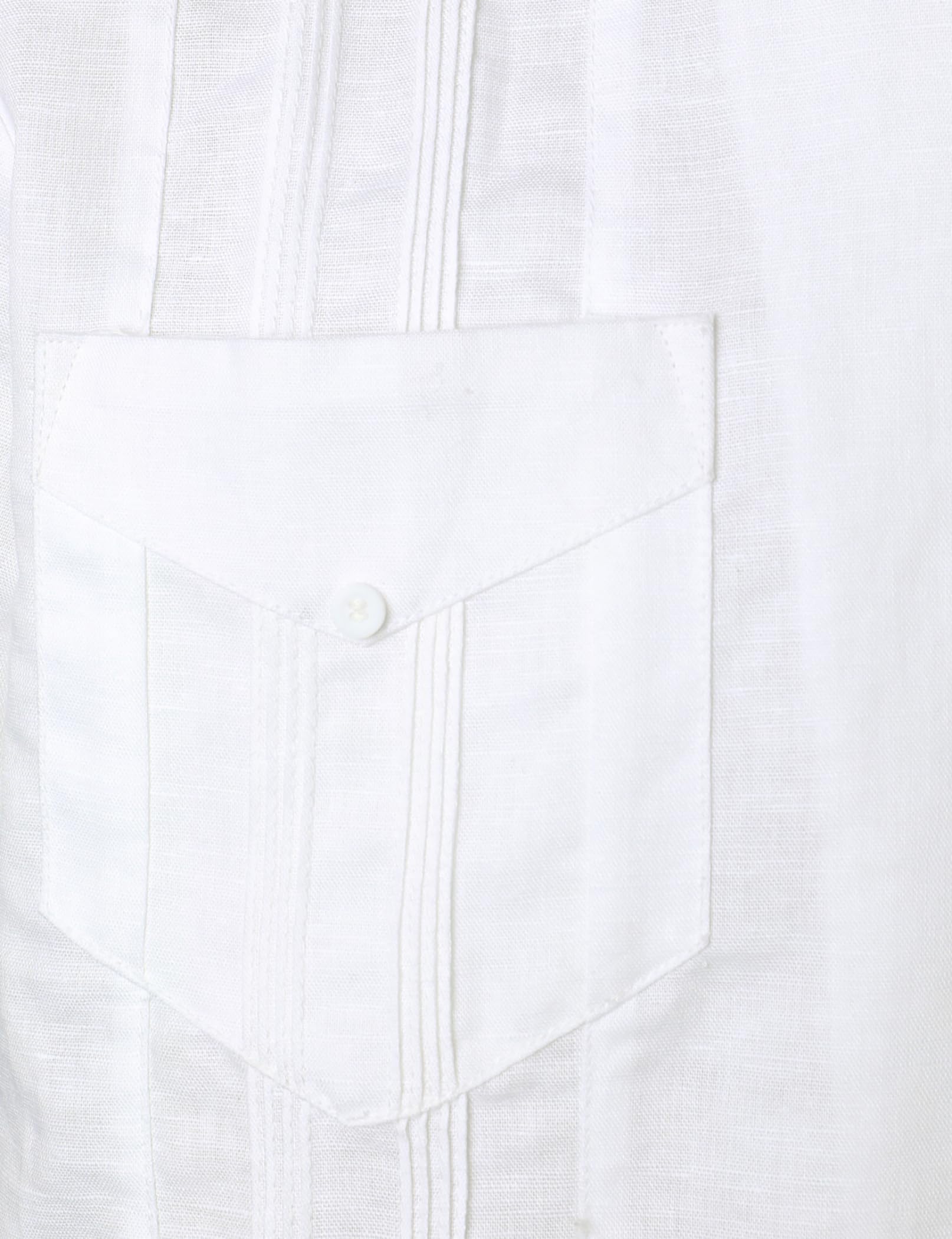 VATPAVE Men's Linen Cuban Guayabera Shirt - Casual Short Sleeve Button Down Shirt for Summer | Beach Wedding, Vacation & Tropical Outfit