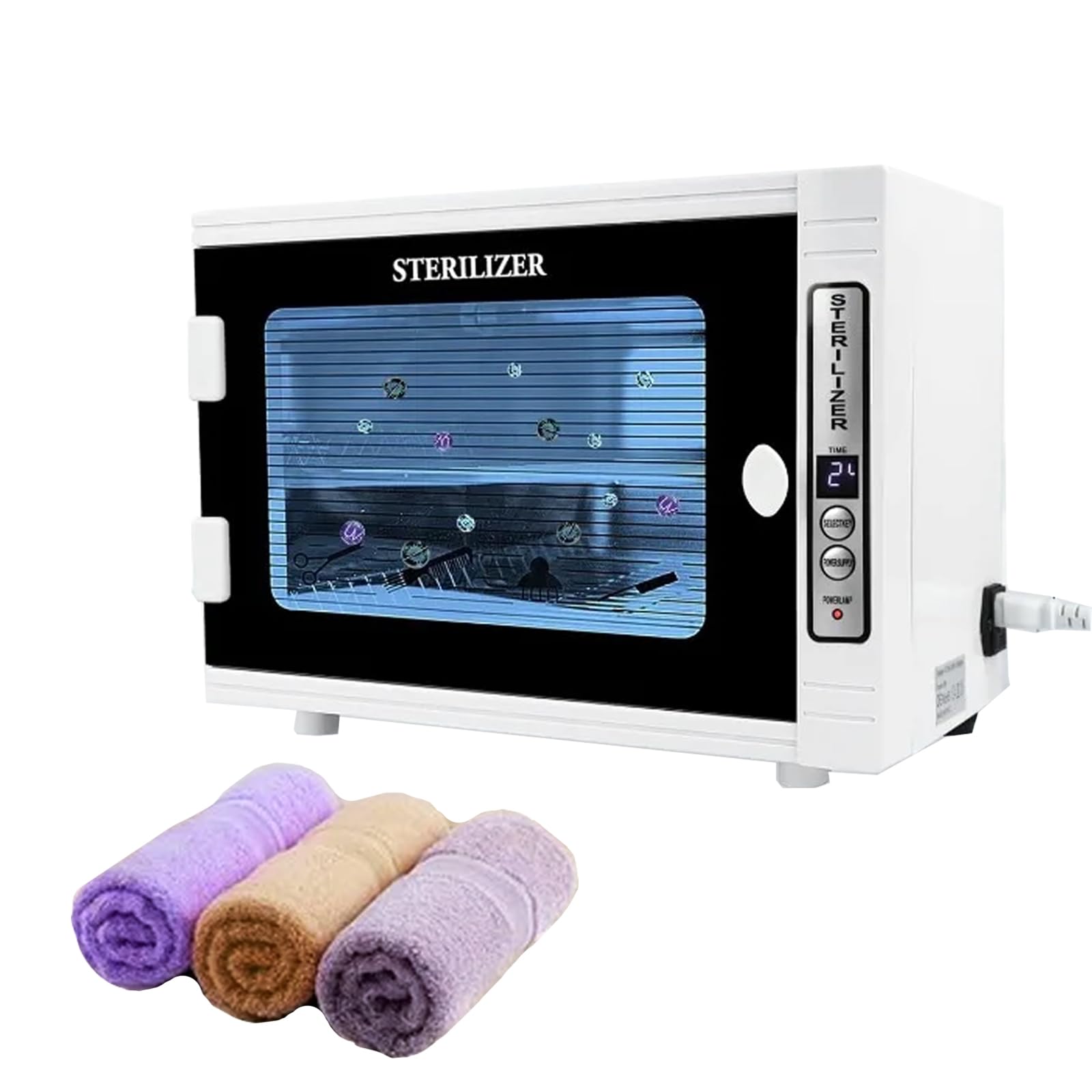 12L Large Capacity UV Nail Tool Sterilizer Cabinet - Professional Manicure & Pedicure Sterilization Machine for Nail Salons, Beauty Spas & Home Use | Sanitizes Nail Files, Clippers & Beauty Tools