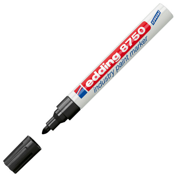 edding 8750 Industrial Paint Marker Bullet Tip - Permanent, Oil-Based Paint Pen for Metal, Plastic, Glass - Ideal for Labeling, Signage & DIY Projects