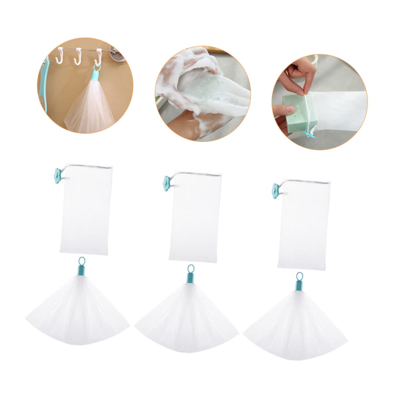 6-Pack Soap Pouches for Enhanced Lather - Wall Mountable & Durable Bath Accessories - Perfect for Shower, Travel & Gym Use