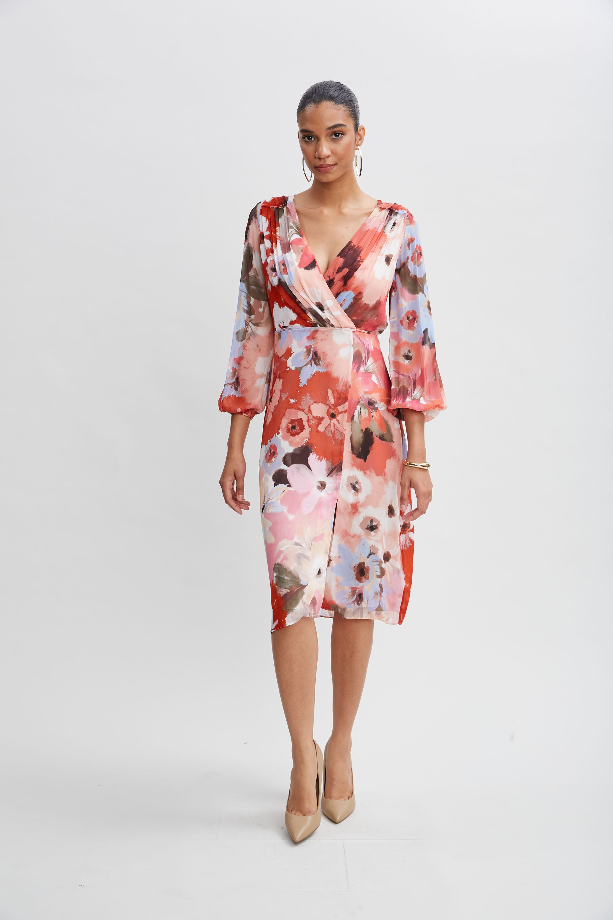 Elegant Wintergarden Floral Print Dress for Women - Perfect for Spring & Summer Weddings, Garden Parties & Date Nights