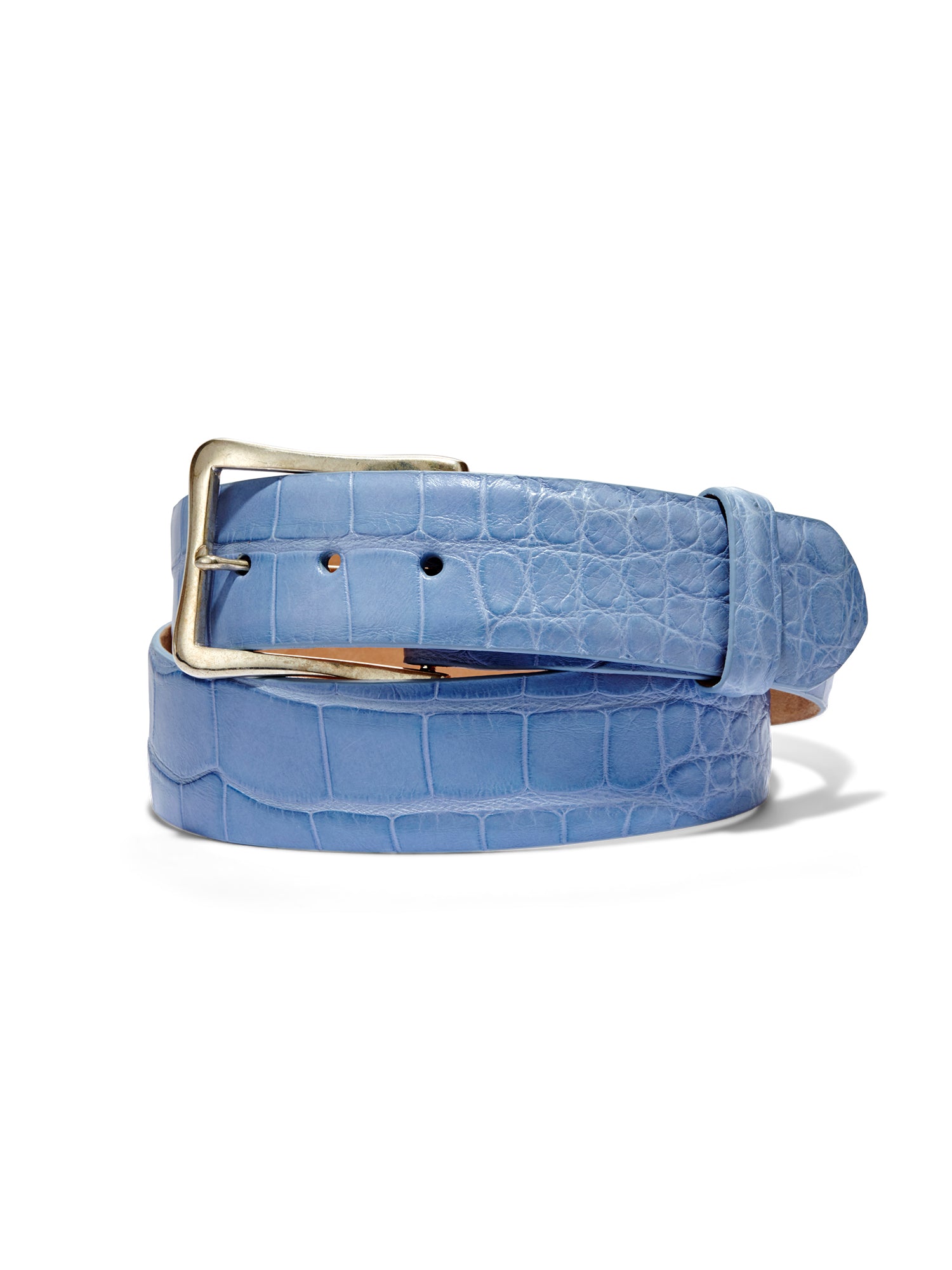 Cheri Gator Genuine Leather Belt with Silver Buckle for Men - Stylish Western Cowboy Accessory for Jeans & Casual Wear