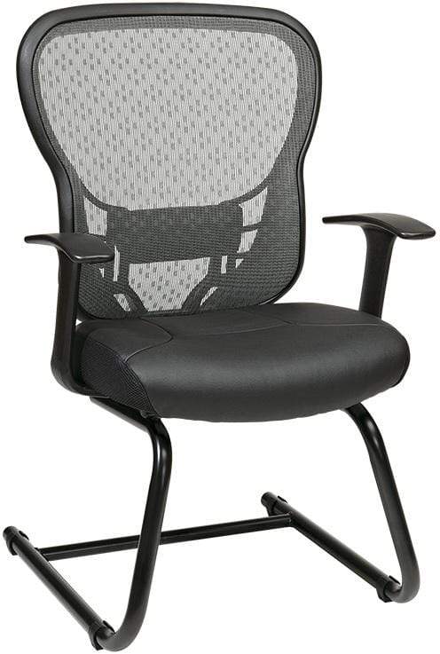 Ergonomic Space Seating Cantilevered Sled Base Mesh Guest Chair with Adjustable Height - Modern Office Chair for Conference Rooms, Reception Areas & Home Offices [529 3R2V30] - Perfect for Professional Workspaces & Comfortable Guest Seating