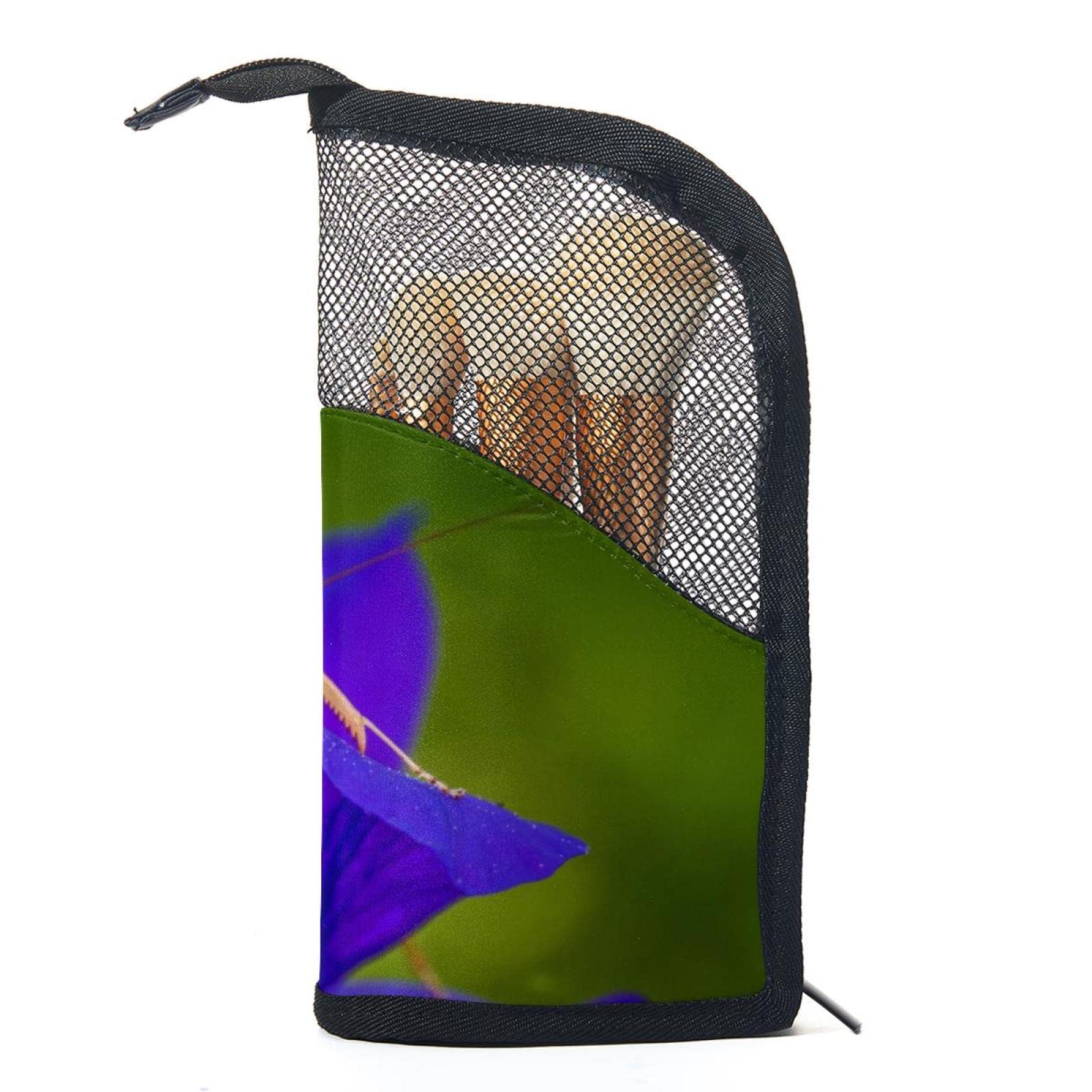 12-Piece Makeup Brush Organizer Bag with Floral & Animal Print - Portable Travel Cosmetic Brush Holder Case for Professional Makeup Artists & Beauty Enthusiasts - Perfect for Home, Travel, and Salon Use
