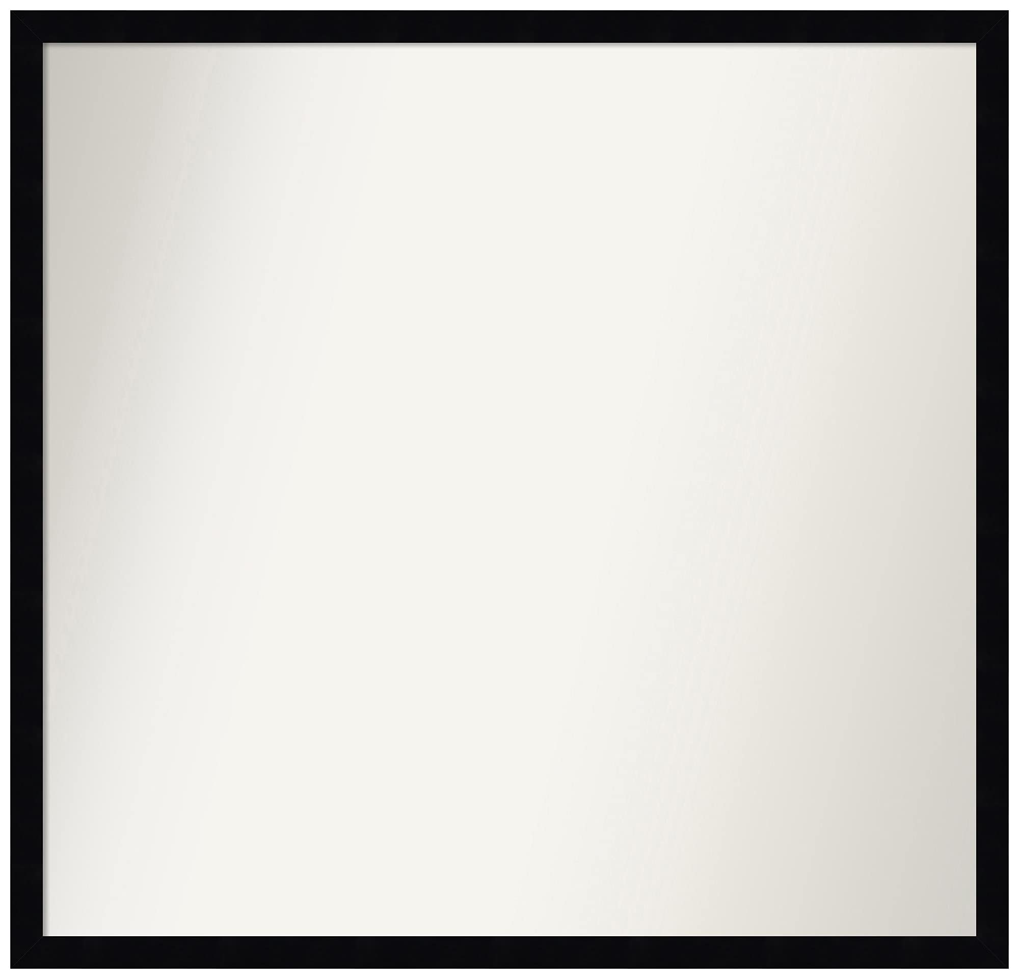 Amanti Art Custom Wall Mirror 24x25 Inches - Svelte Noir Black Frame, Non-Beveled Edge - Bathroom, Bedroom, Living Room Decor - Various Sizes Available
