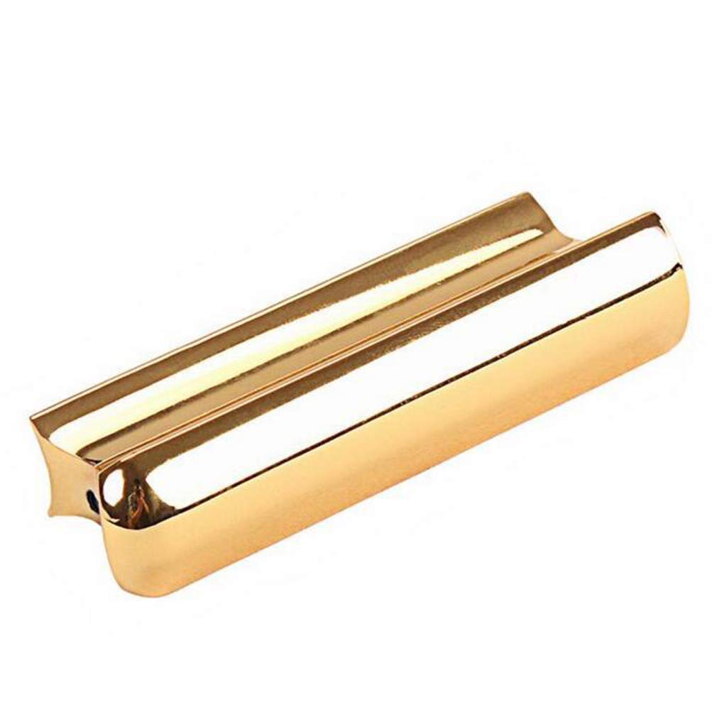 Meoliny Metal Guitar Slide Tone Bar - Gold Plated Slide for Electric & Hawaiian Guitars - Perfect for Blues, Rock & Slide Guitar Playing