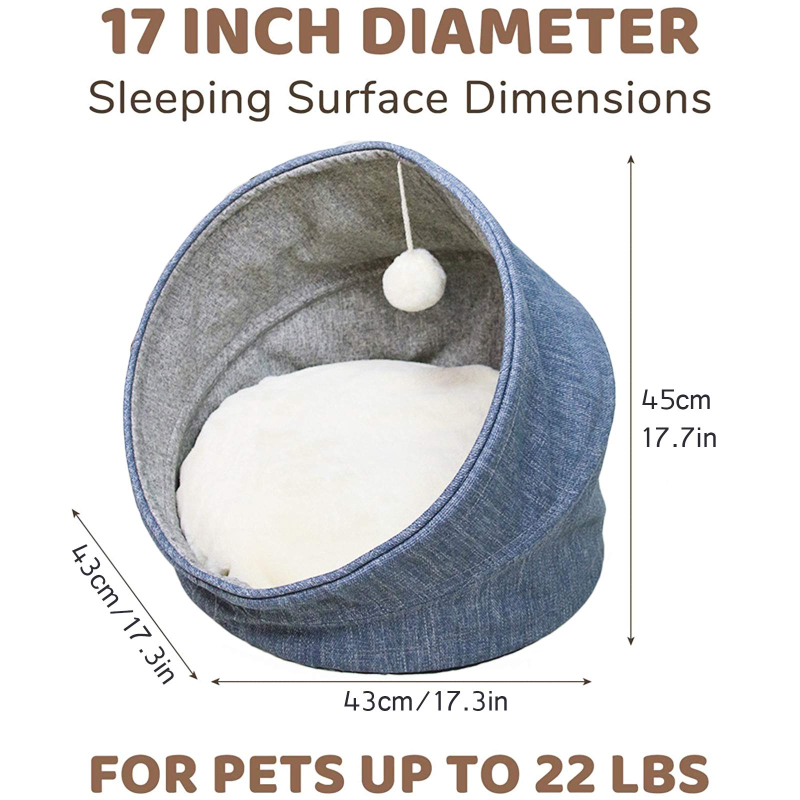 Electric Heated Cat Bed - Washable & Comfortable Warming Mat for Indoor Cats - Winter Pet Heating Pad with Thermo-Pad - Perfect for Cold Nights & Arthritis Relief