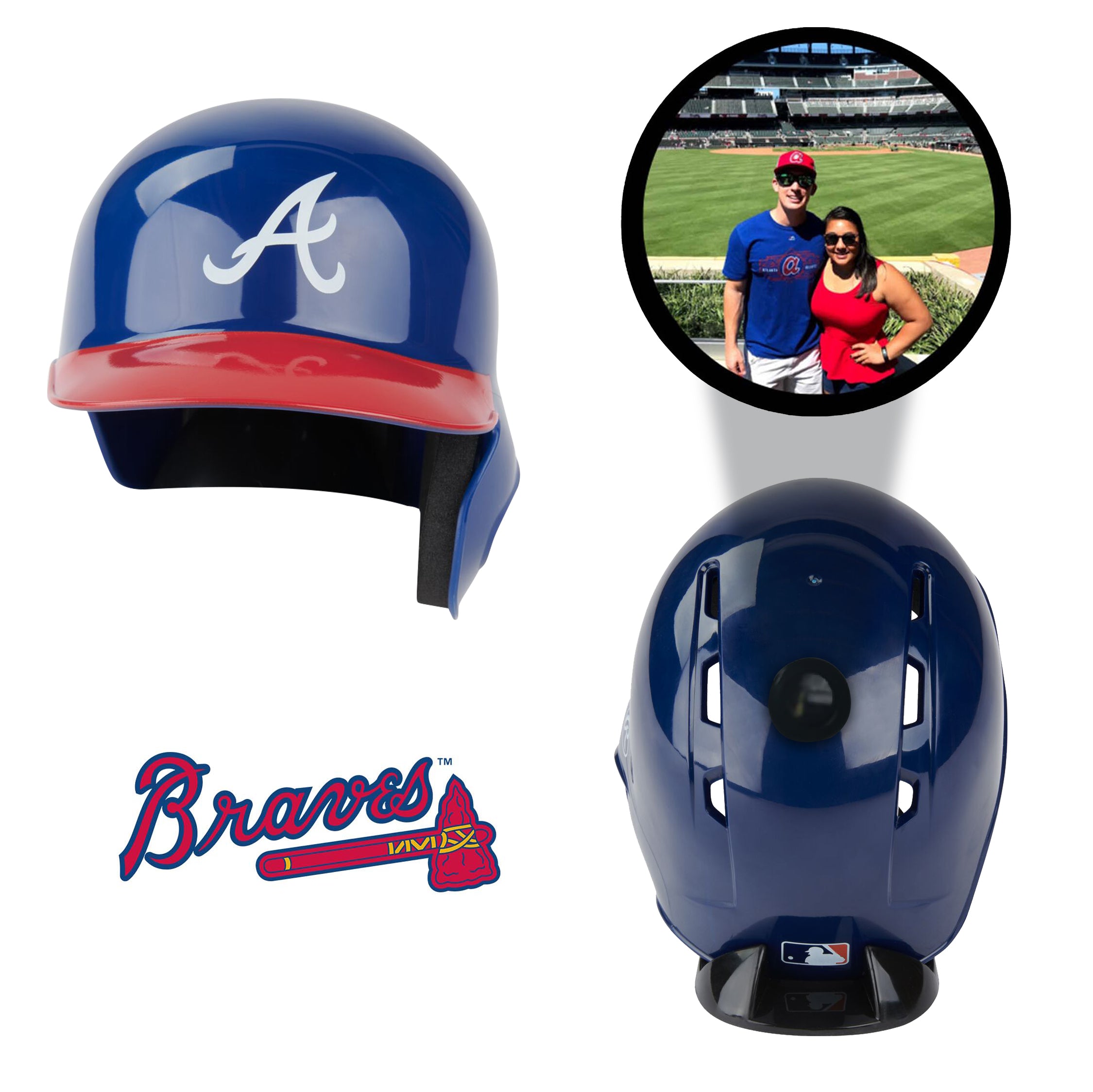 Atlanta Braves MLB Mini Batting Helmet - Authentic Collectible Baseball Memorabilia for Fans & Display - Perfect for Game Day, Sports Room Decor, and Gift Giving