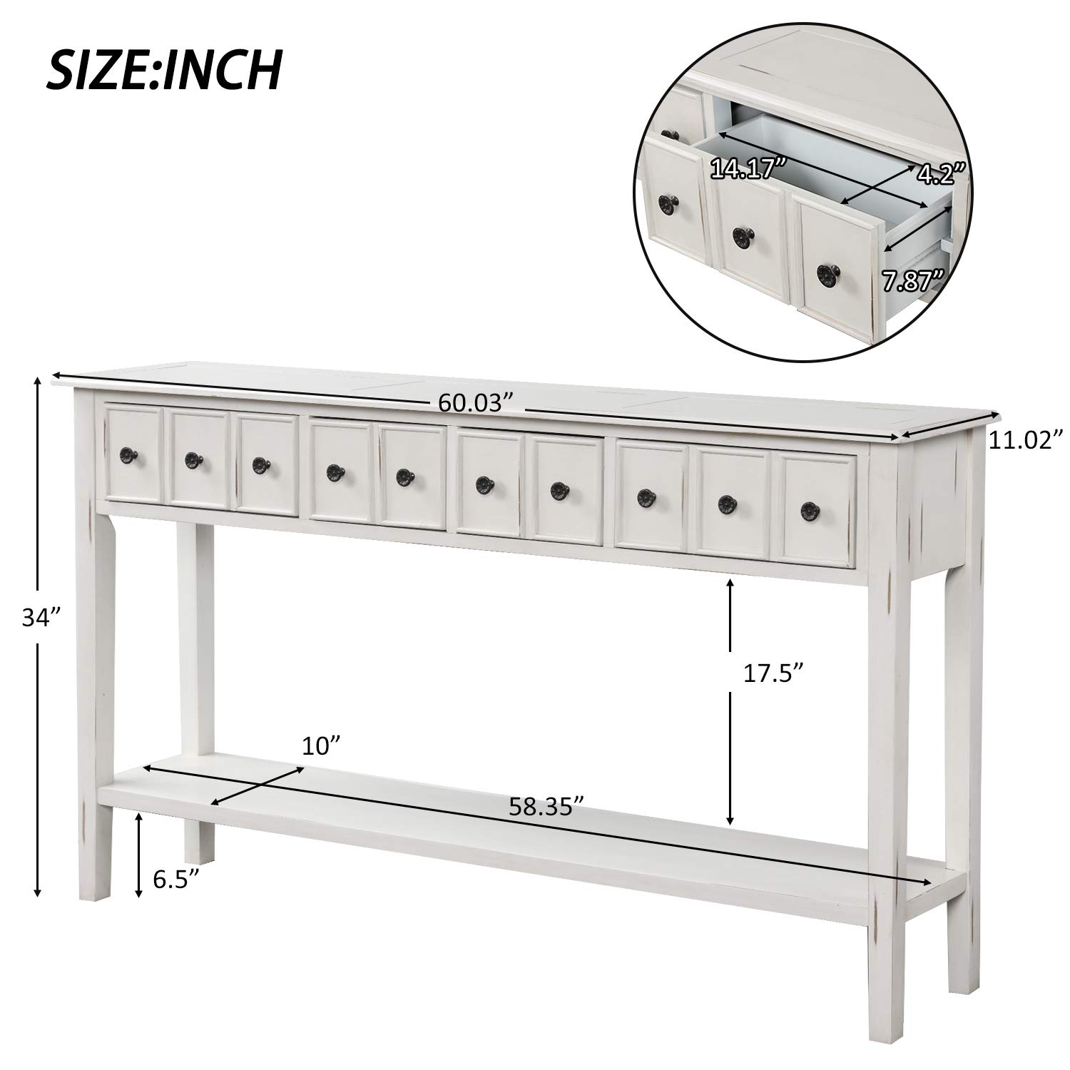 Merax Sofa Table - 60