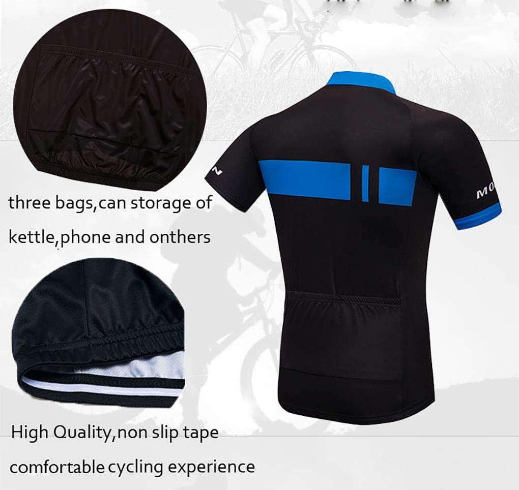 Men's Cycling Jersey & Bib Shorts Set - Quick-Dry, Full-Zip Road Bike Clothing Kit for Training & Racing | Perfect for Outdoor Cycling & Mountain Biking