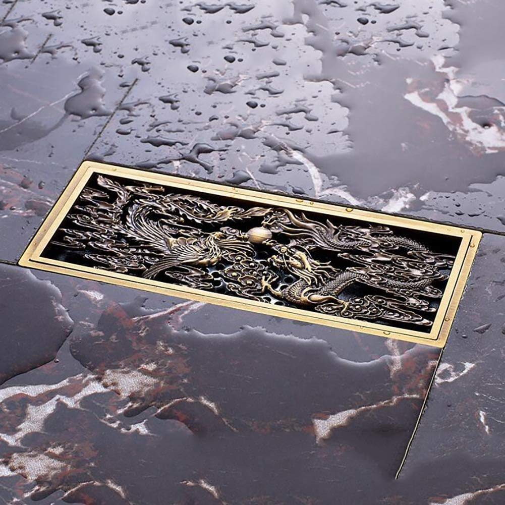 Premium Linear Shower Drain Cover with Removable Anti-Odor Grate - Large Flow Anti-Clog Design for Bathroom & Wet Room (Color: Black) - Perfect for Modern Tile Showers and Spa-Like Bathrooms