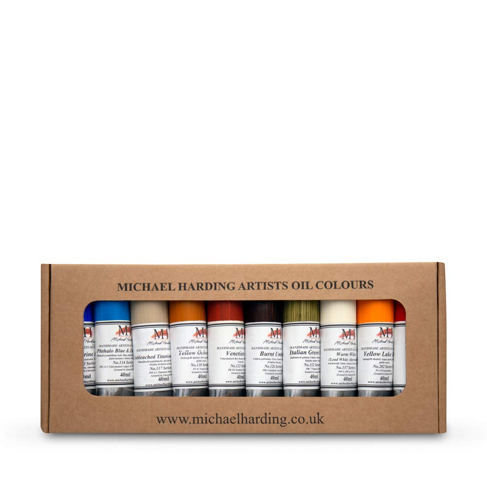 Michael Harding Artist Oil Colors - Desert Oil Paint Set (10 x 40ml Tubes) | Professional Oil Paints for Landscape & Portrait Painting | Art Supplies for Artists & Beginners