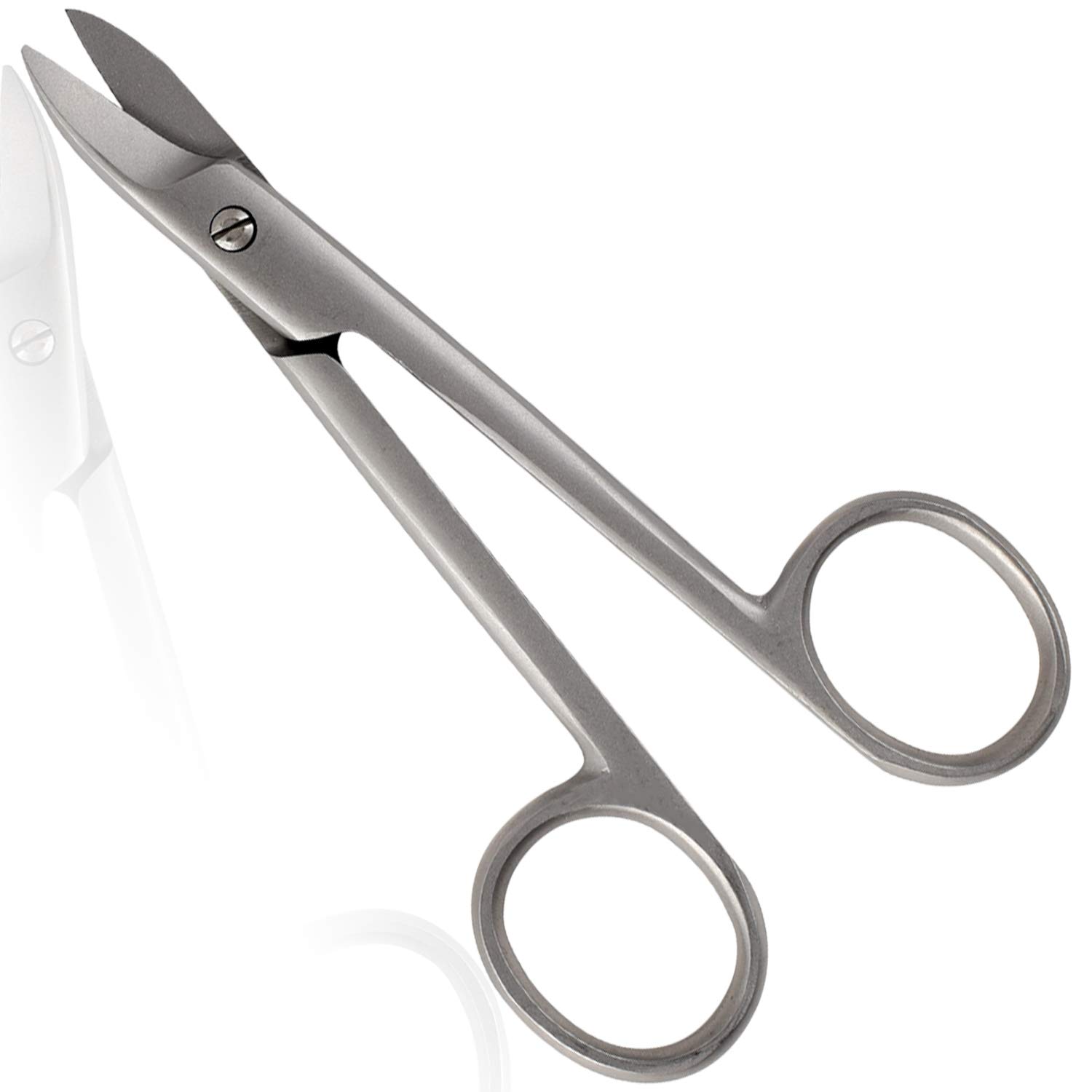 Premium Stainless Steel Toe Nail Scissors - 10cm One-Sided Serrated Blade with Adjusting Screw, Rustproof & Durable (Pack of 1) - Perfect for Pedicures, Foot Care & Grooming Kits