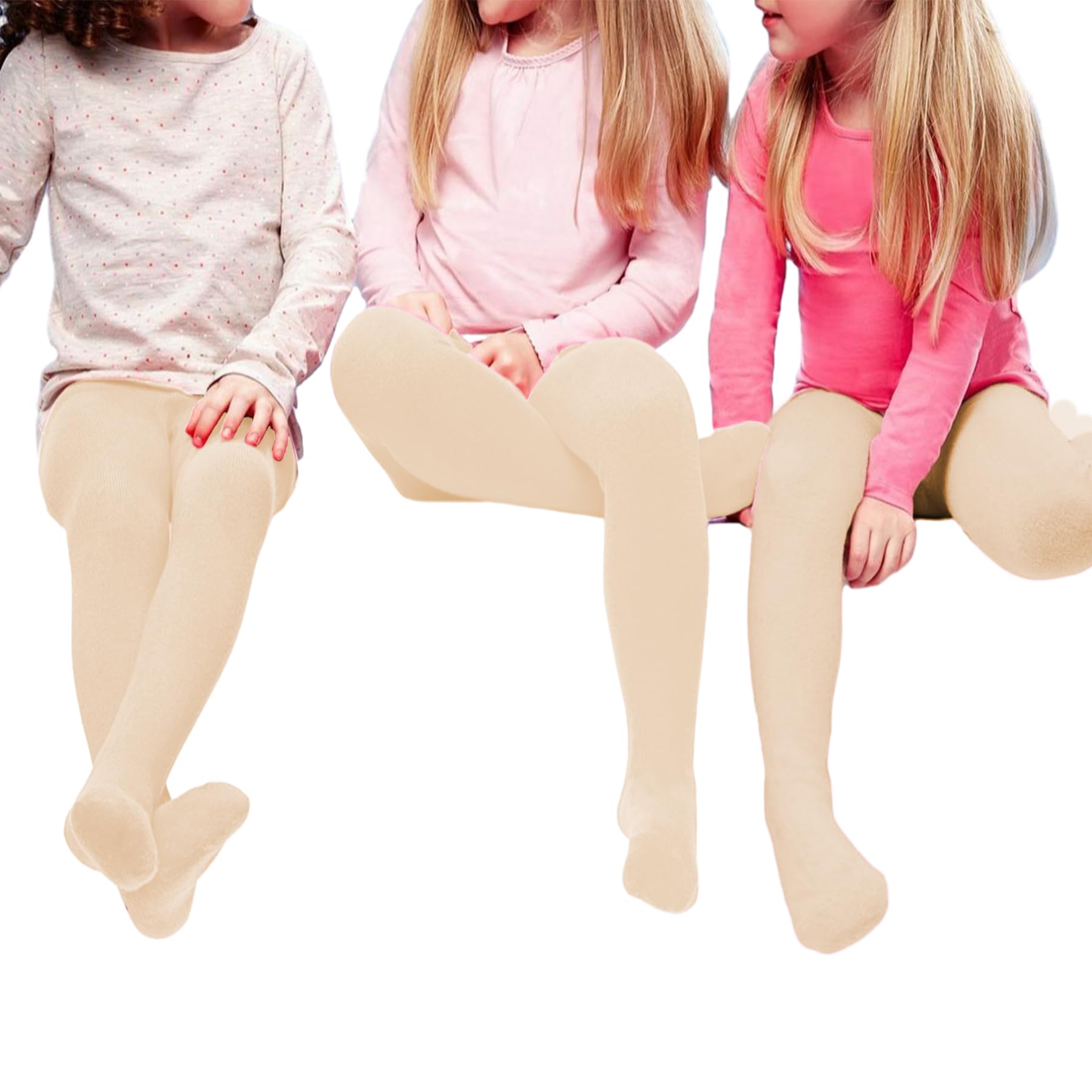 Zando 3-Pack Girls Dance Tights - Ultra Soft Ballet & Athletic Leggings with Footed Design for Toddlers & Kids | Perfect for Ballet Class, Dance Practice & Everyday Wear