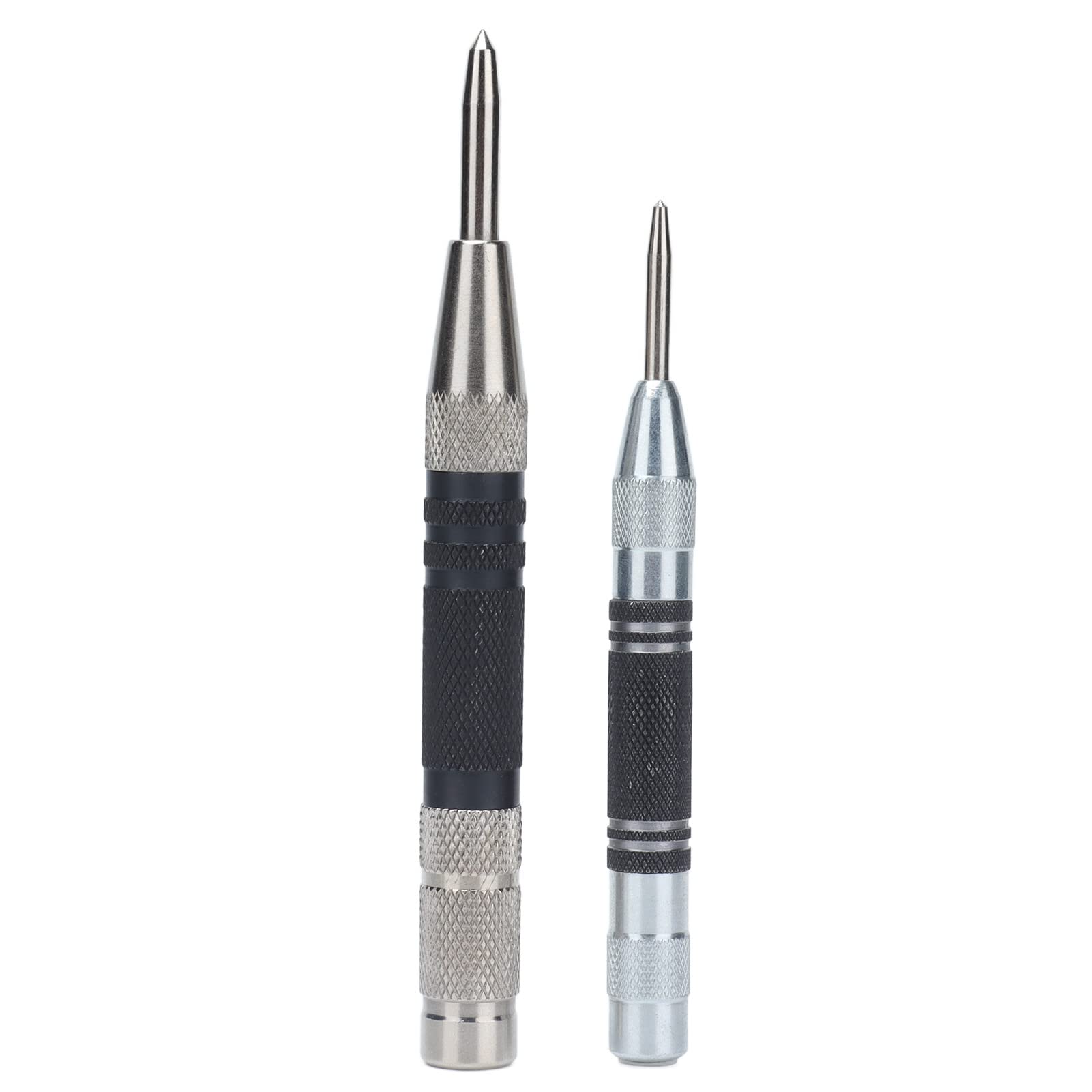 2-Piece Automatic Center Punch Set with Adjustable Tension - Precision Woodworking Hole Puncher for Carpentry, Metalworking & DIY Projects | Perfect for Drilling, Positioning & Marking