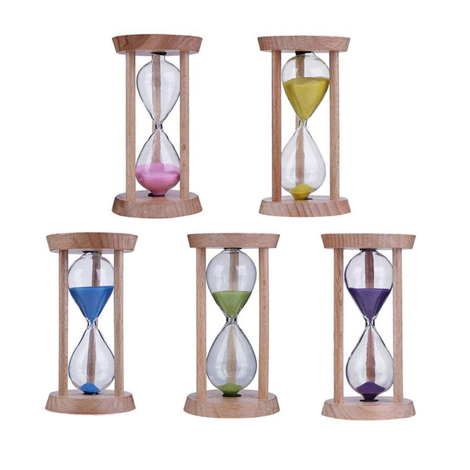 3 Minute Wooden Hourglass Sand Timer - Kids Toothbrush Timer, Time Counter & Unique Gift for Children - Perfect for Home Decor, Classroom, and Bathroom Use