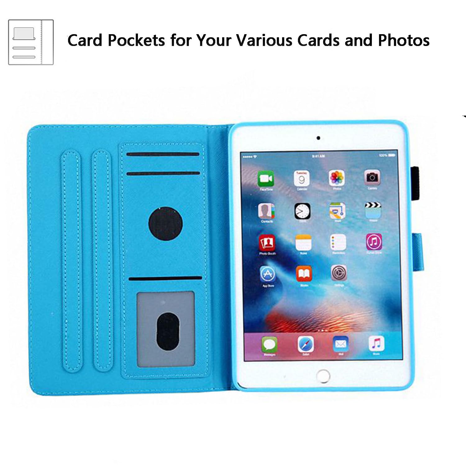 Premium iPad Case for iPad 6th/5th Gen, iPad 9.7 inch 2018/2017, iPad Air 2/Air 1 - Slim Folio Stand Cover with Pencil Holder & Auto Sleep/Wake Feature (Purple Owls Design) - Perfect for Work, School & Travel