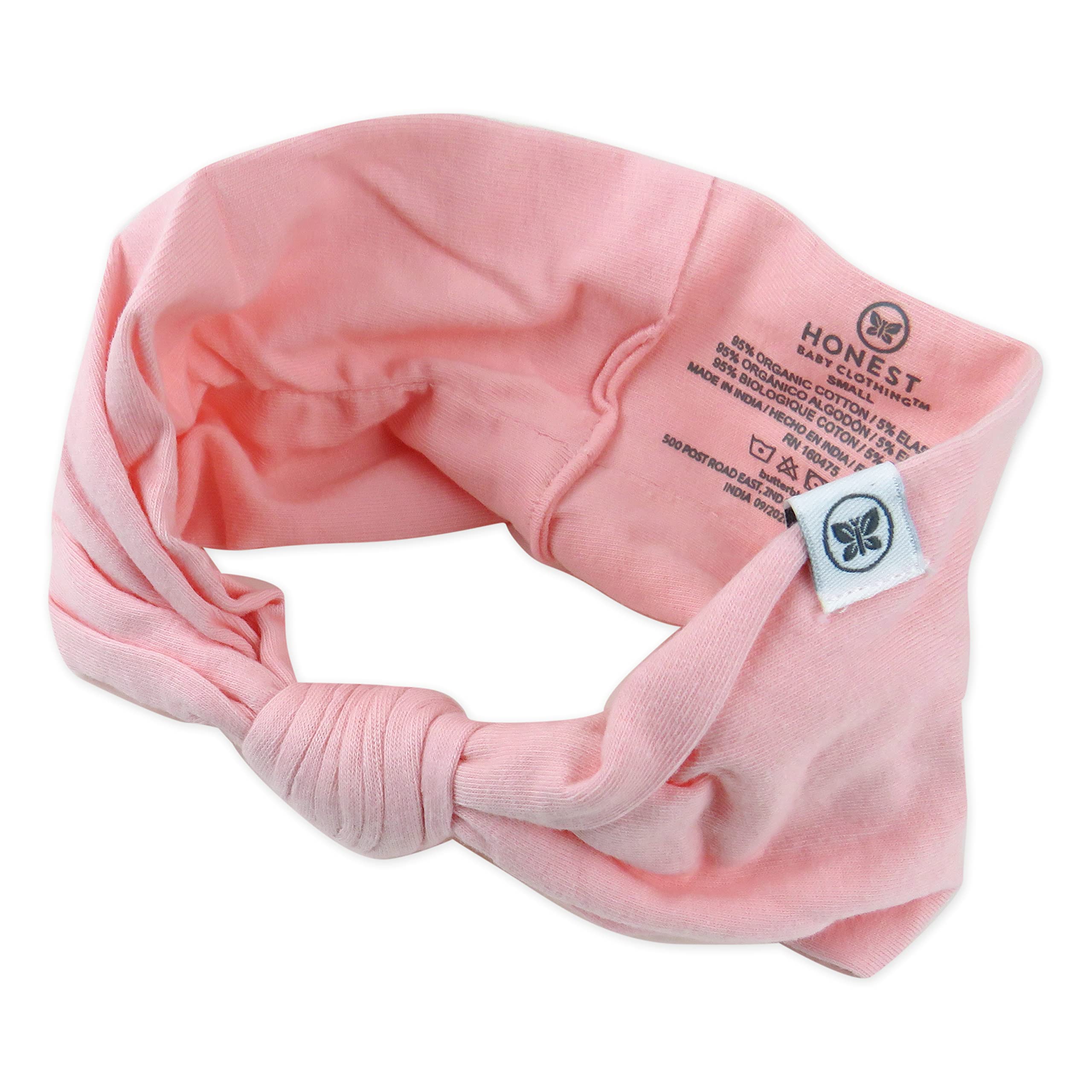 HonestBaby Girls' Organic Cotton Knotted Headbands - 10-Pack Rainbow Gems Pinks (Medium) | Soft & Comfortable Hair Accessories for Babies & Toddlers | Perfect for Daily Wear, Parties & Photo Shoots