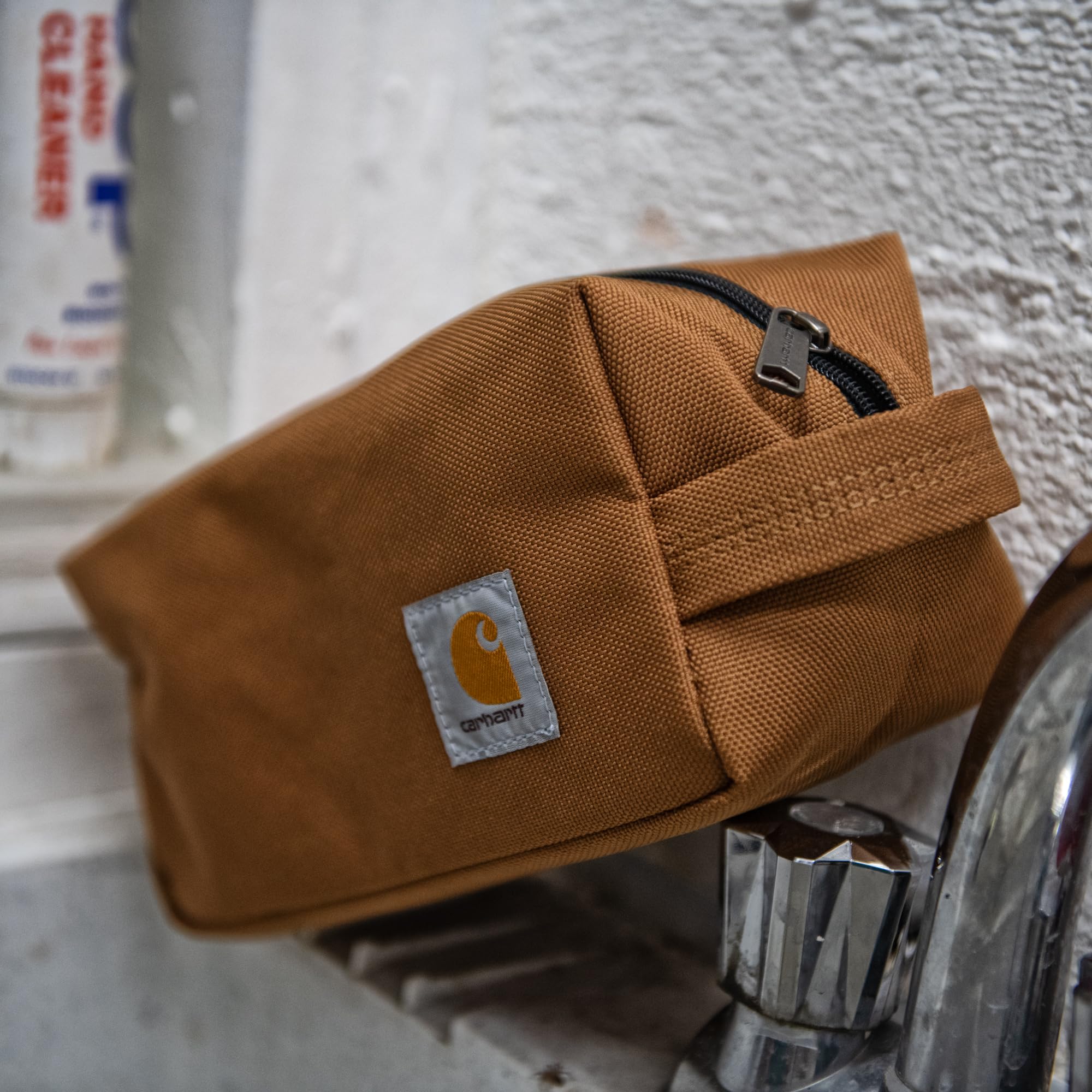 Carhartt Durable Water-Resistant Toiletry Bag | PFAS-Free Travel Organizer for Men & Women | Perfect for Camping, Gym & Airplane Carry-On Essentials