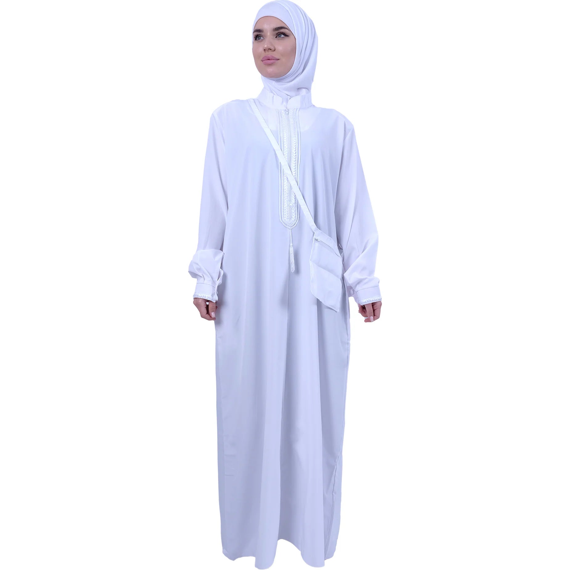 Premium Hajj & Umrah Islamic Prayer Dress for Women - Modest Ihram Abaya & Hijab Set for Pilgrimage - Perfect for Hajj, Umrah, and Daily Islamic Worship